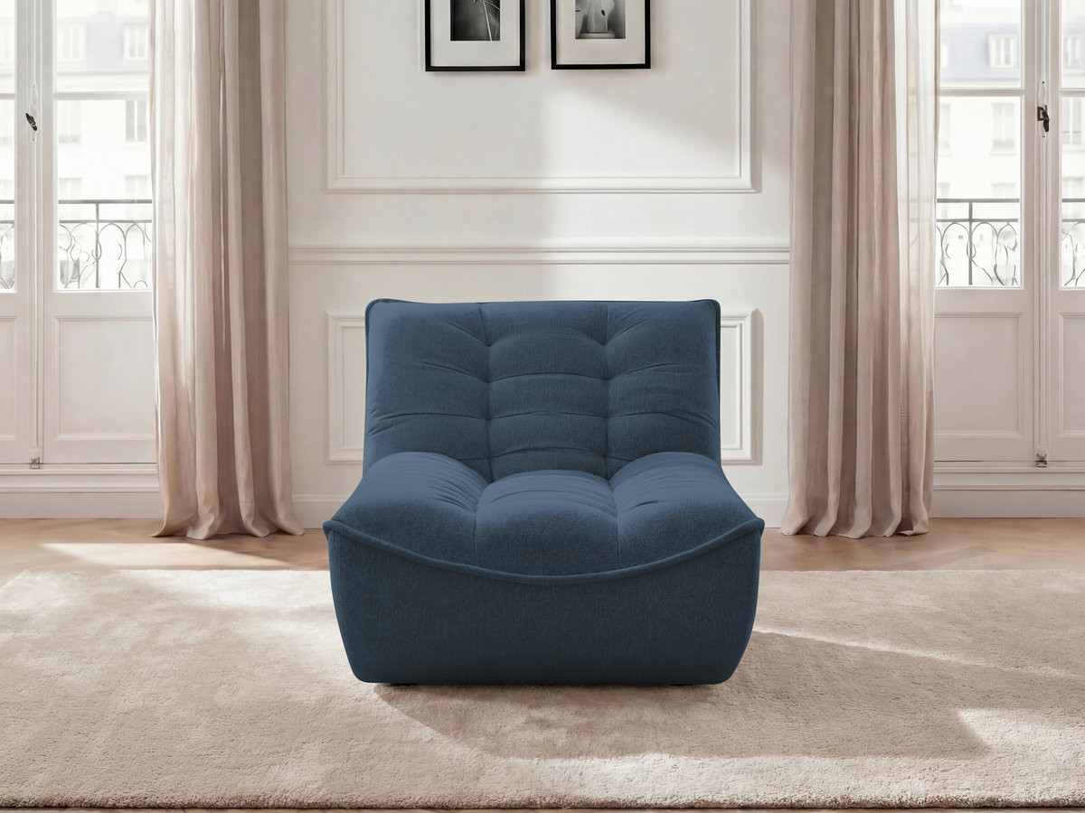 Bobochic Serena Méridienne-Modul Melange-Stoff Blau