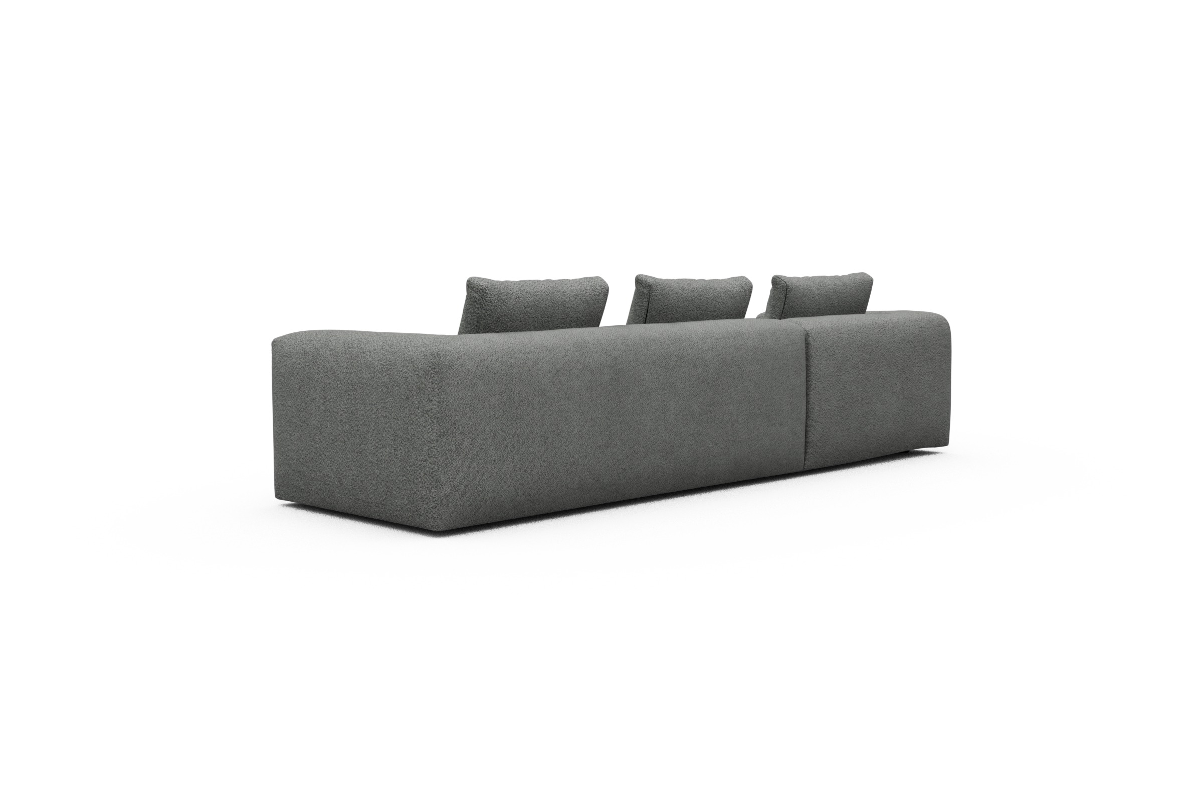 Ecksofa Fred Chaiselongue links mit 2,5-Sitzer Vanora-Warm-Grey