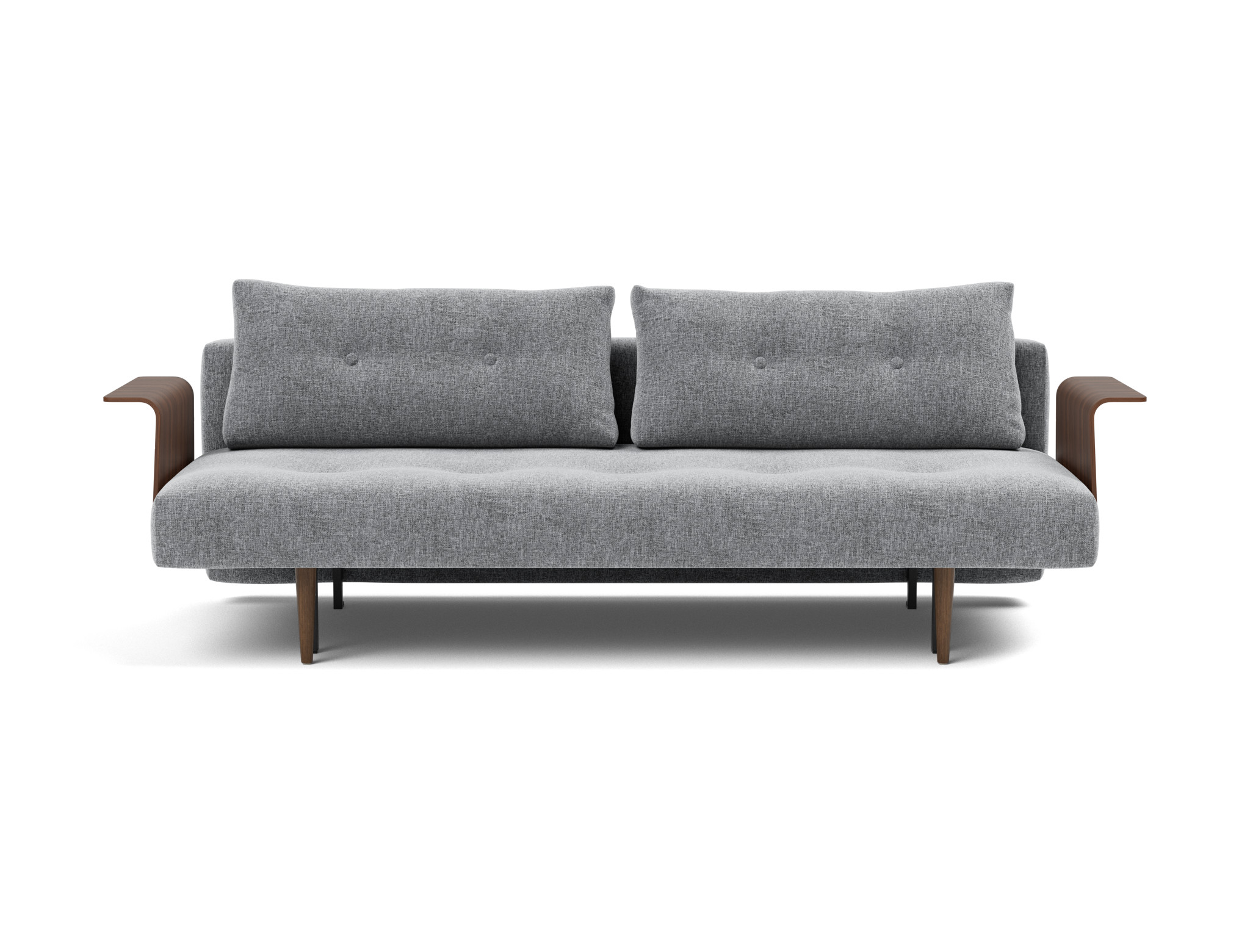 Schlafsofa Recast mit Armlehnen Strukturierter Stoff Twist 565-Granite