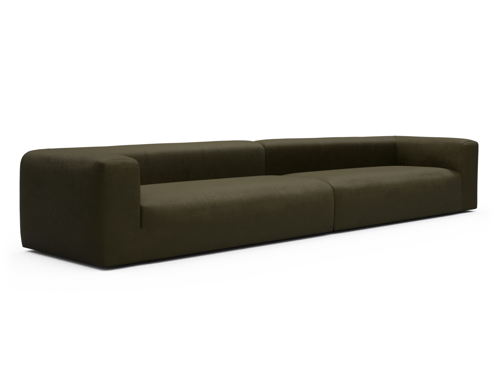 Skandi Home Modulares XXL Sofa Fred 5-Sitzer Cordufine-Pine-Green moebelfaktor