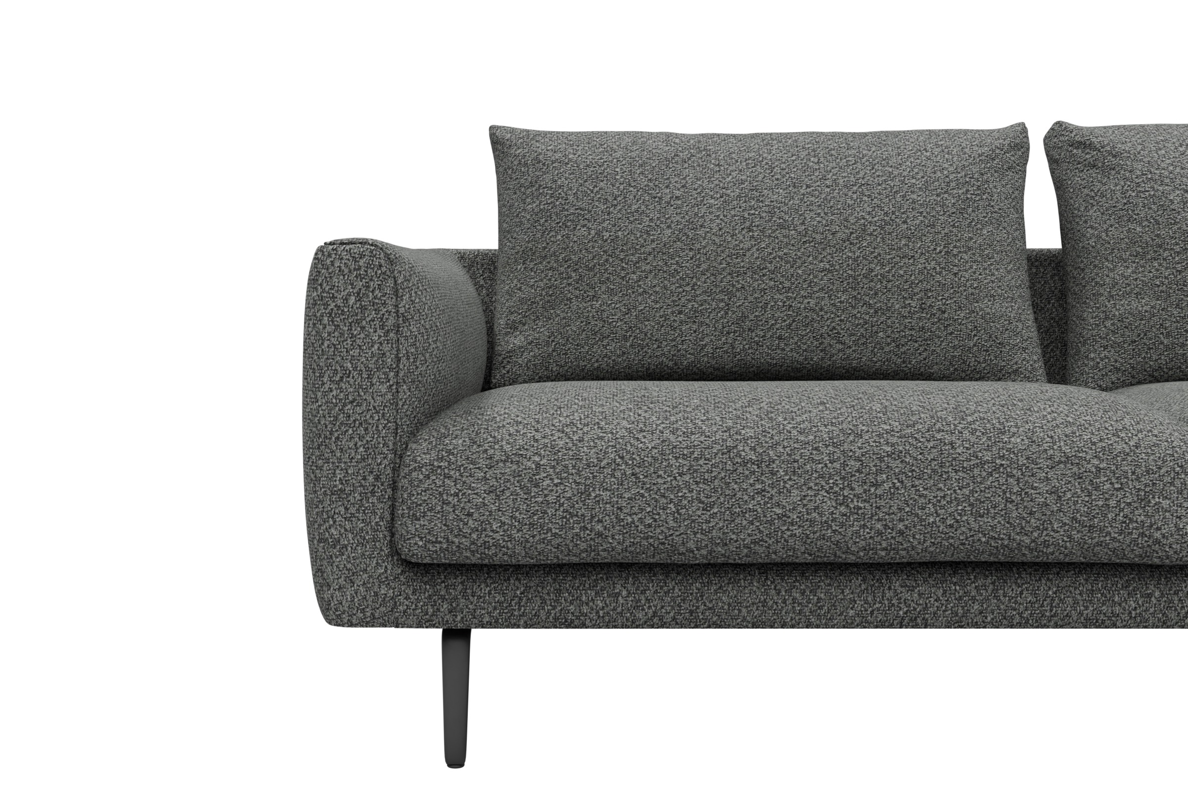Ecksofa Karl Chaiselongue rechts mit 2,5-Sitzer Vanora-Warm-Grey