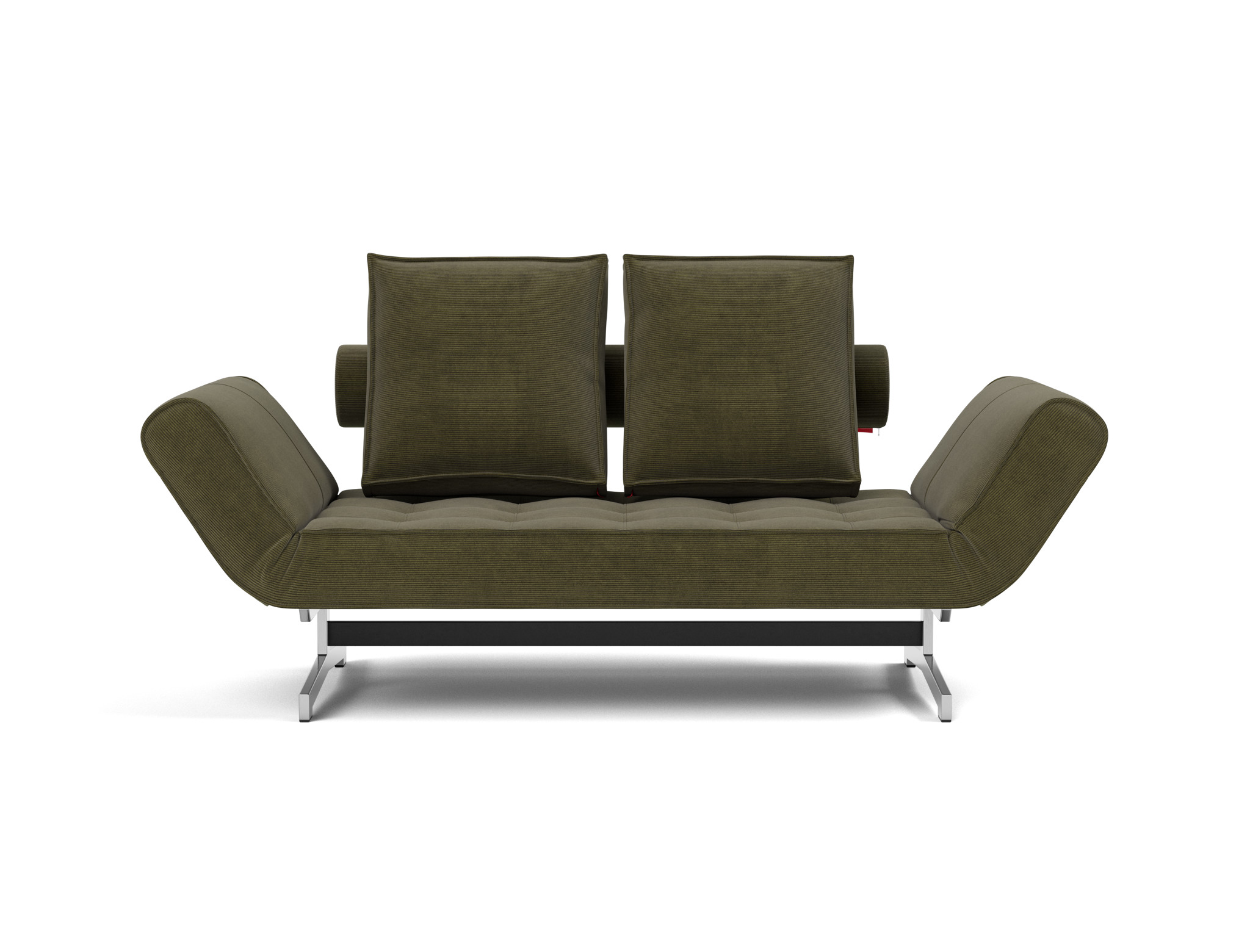 Tagesbett Ghia Kord Cordufine 316-Pine-Green Beine Chrom
