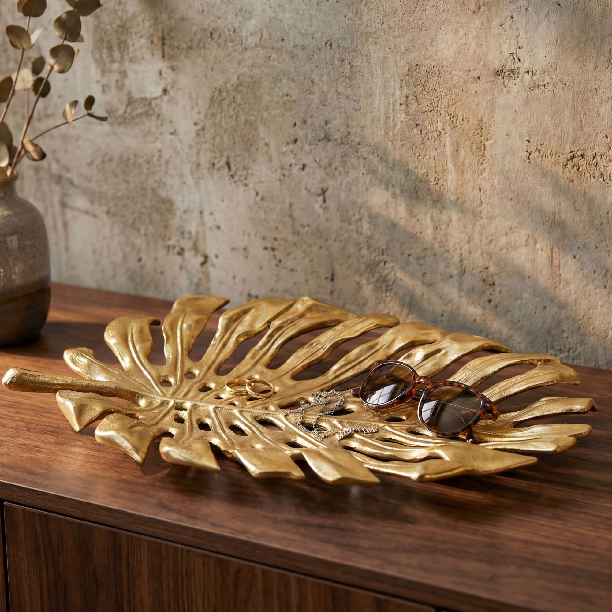Dekoschale Skarsvag Aluminium Gold 36 × 29 × 4 cm