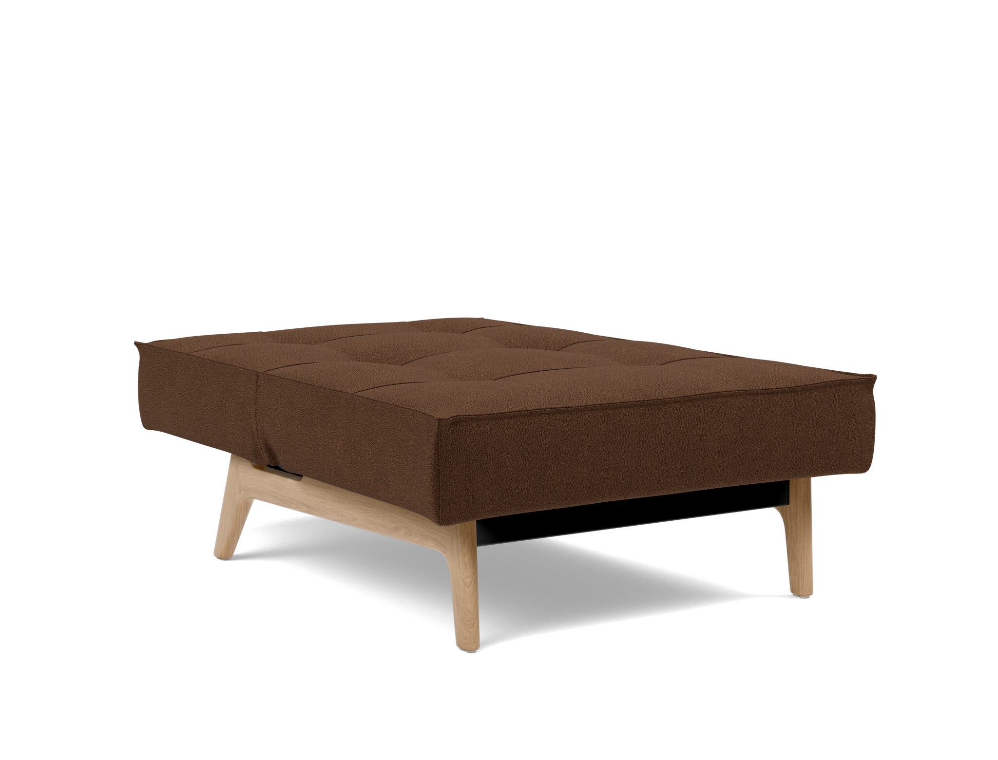 Sessel Splitback Strukturierter Stoff Taura 359-Cappuccino Beine Eiche