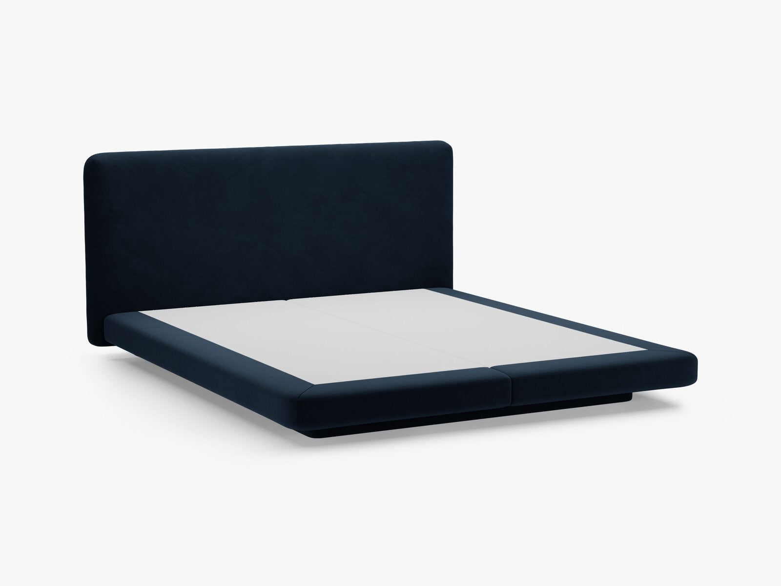 Micadoni Polsterbett mit Kopfteil Linea Samt Magic Velvet Königsblau 140x200