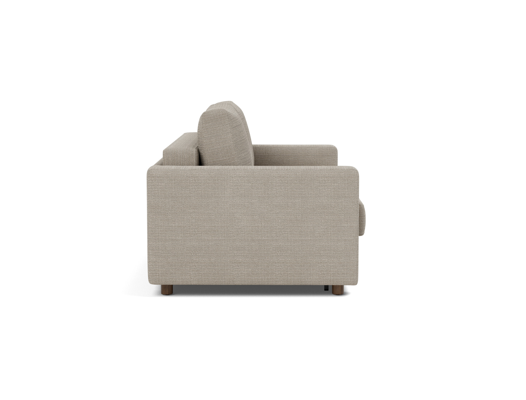 Schlafsofa Neah mit Standard-Armlehnen 160 Strukturierter Stoff Kenya 579-Gravel
