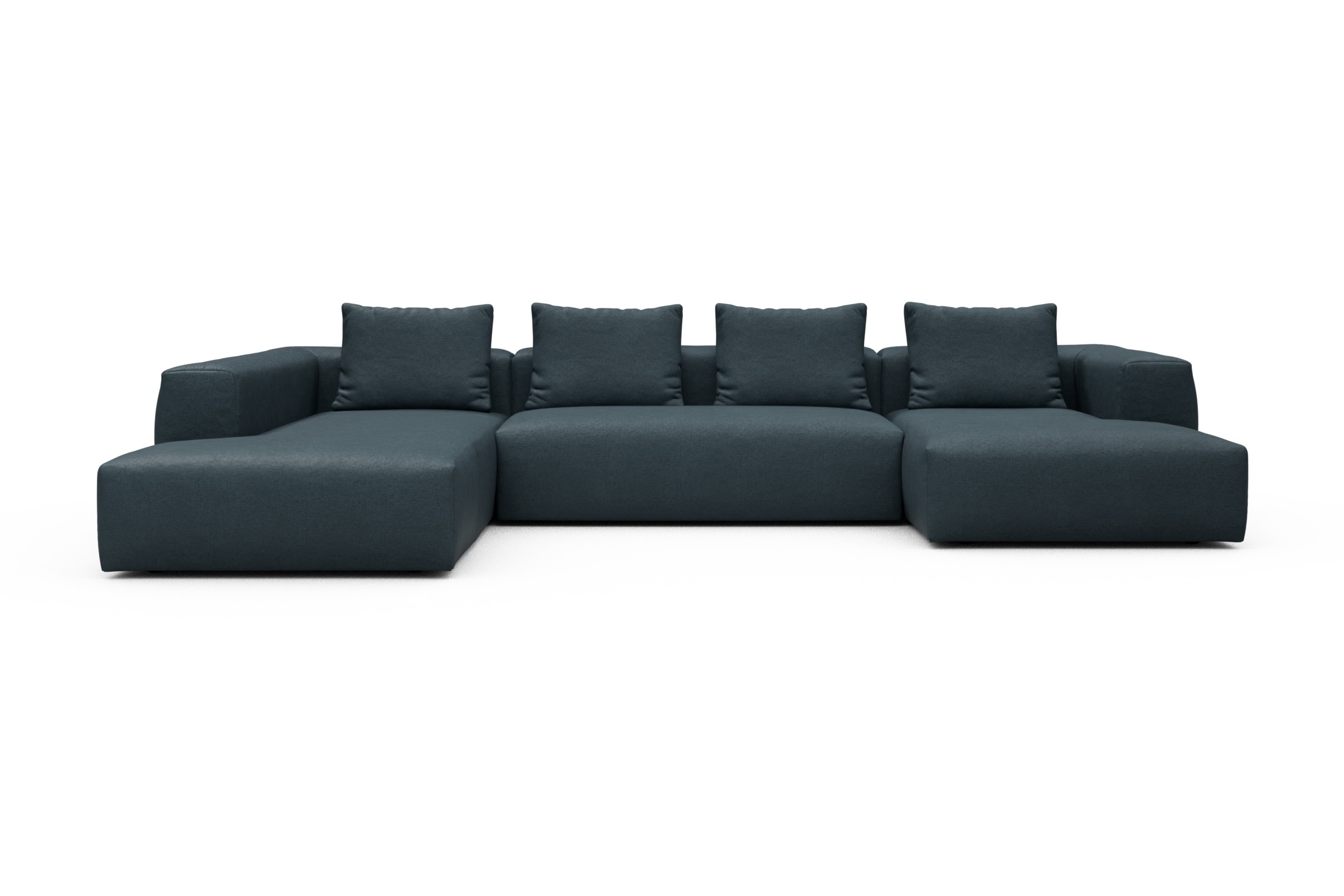 Skandi Home Wohnlandschaft Fred Relax-Ecke links mit 2-Sitzer und Chaiselongue rechts Denari-Royal-Blue moebelfaktor
