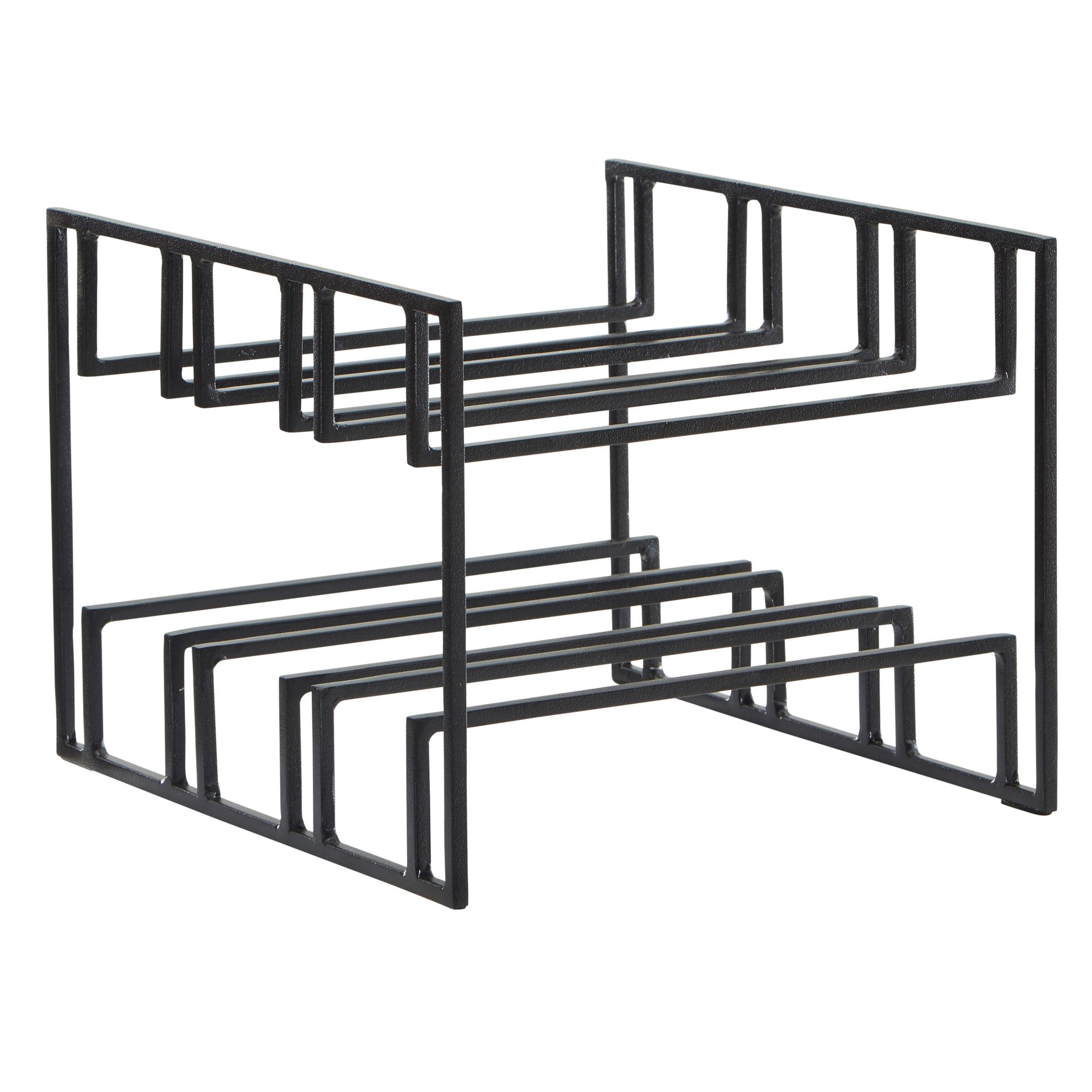 Flaschenregal Vatnsdalur Metall Schwarz 29 × 25 × 21 cm