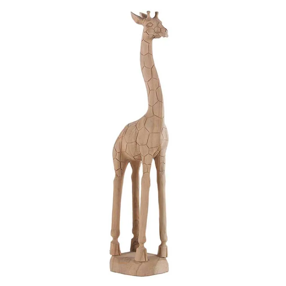 Moebelfaktor Wohndekoration Tierskulptur Giraffe aus Teakholz ca. 130 cm