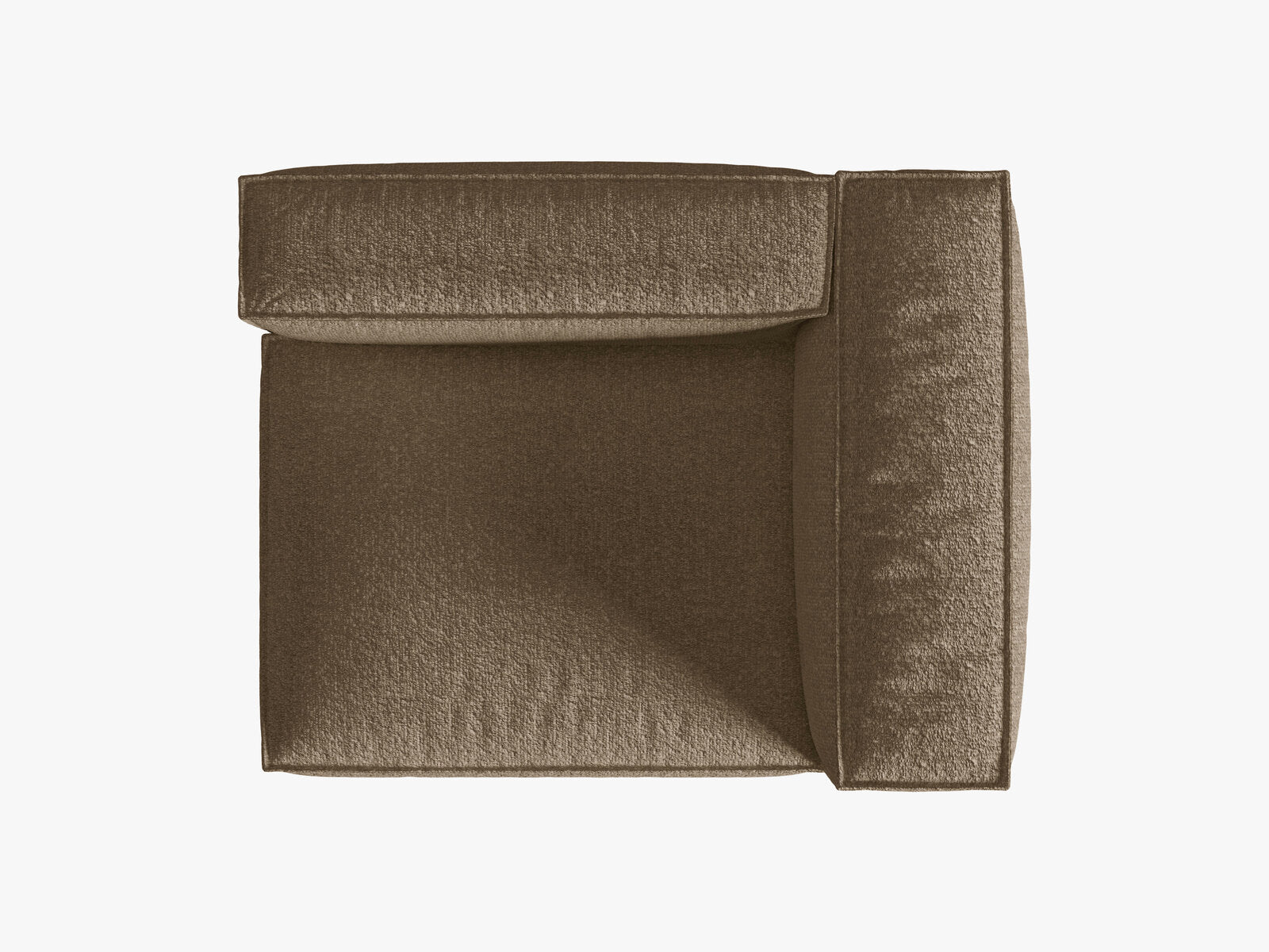 Micadoni Eckmodul Nuria 2-Sitzer Boucle Monet Cappuccino Rechts