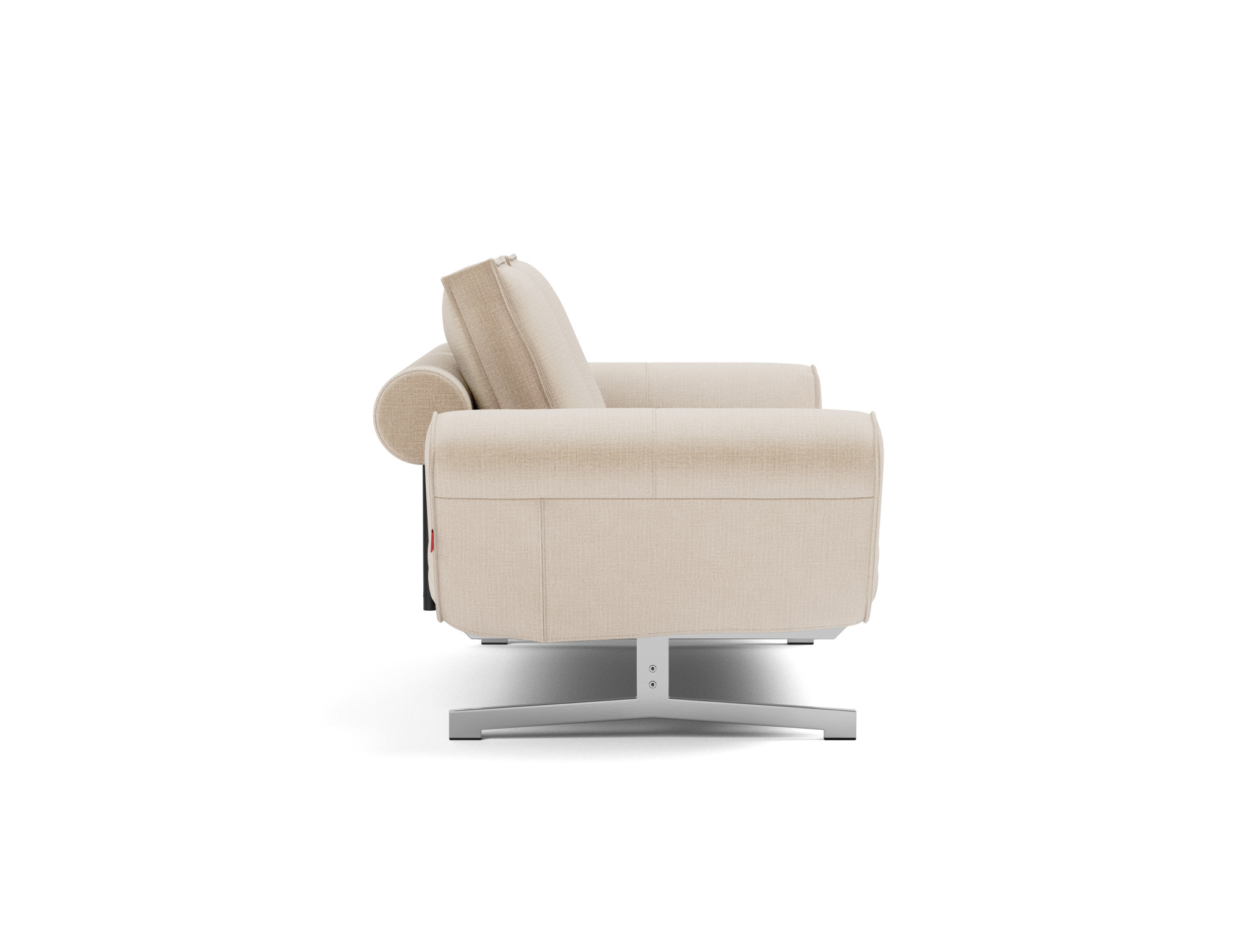 Tagesbett Ghia Chenille Esina 410-Almond-Beige Beine Chrom