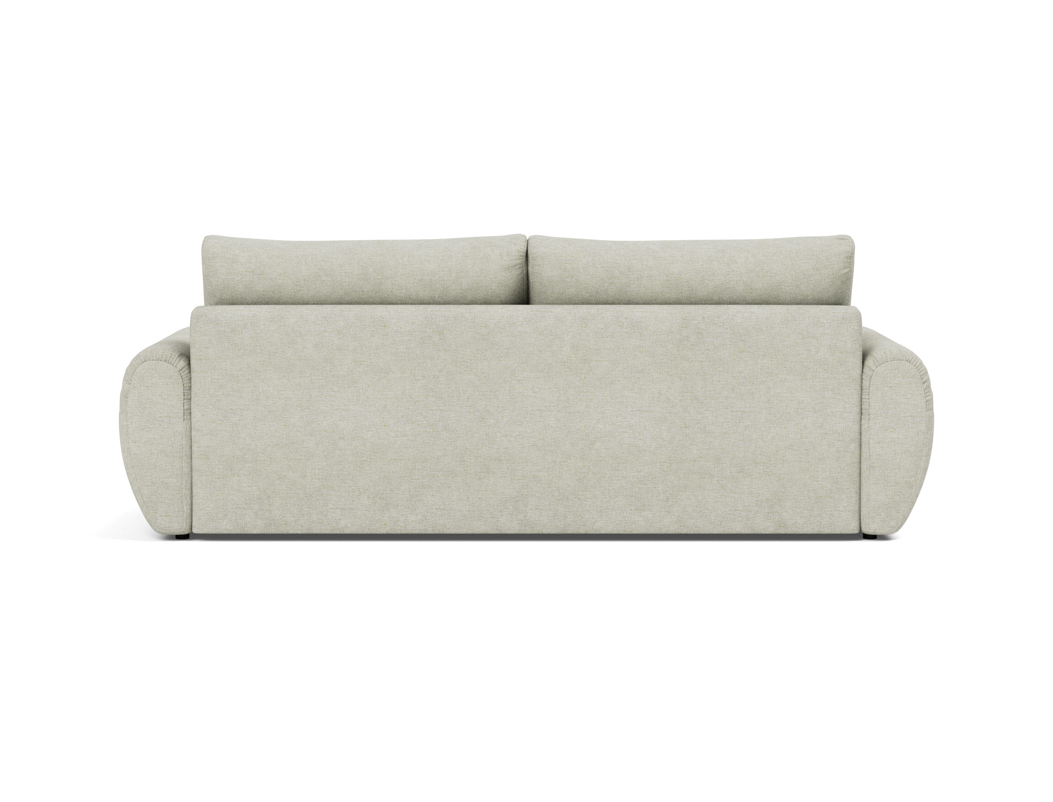 Schlafsofa Norum mit Curve-Armlehnen Flachgewebe Avella 280-Sand