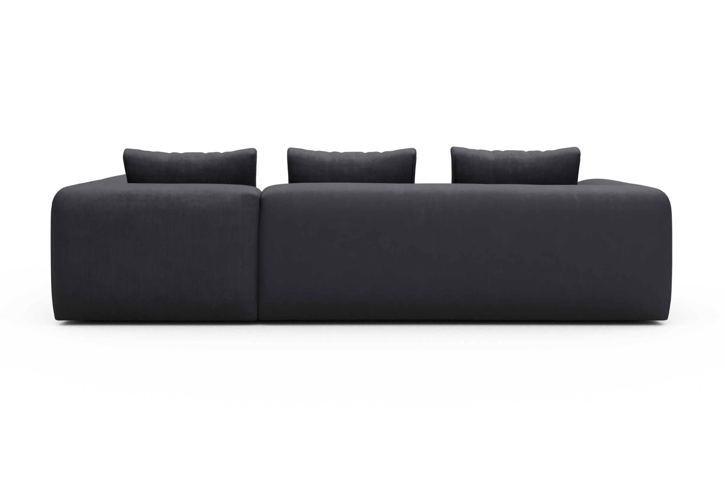 Ecksofa Fred 2x 2,5-Sitzer rechts offen Cordufine-Slate-Grey