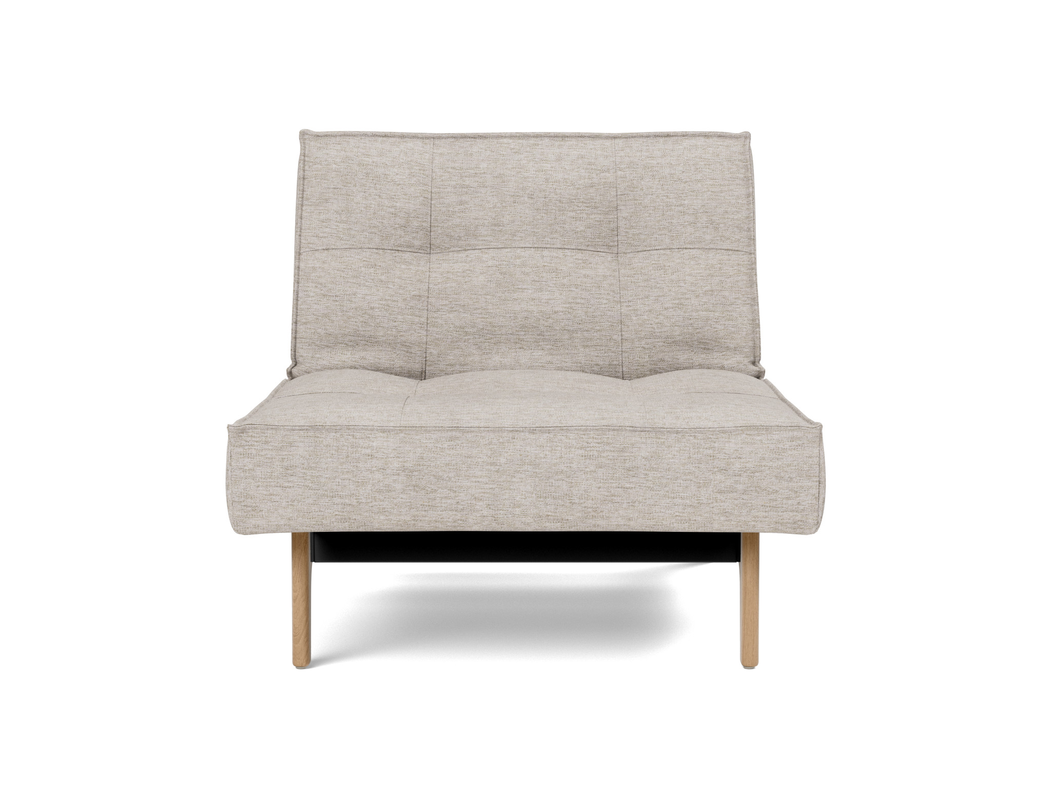 Sessel Splitback Chenille Yuveno 471-Sand Beine Eiche