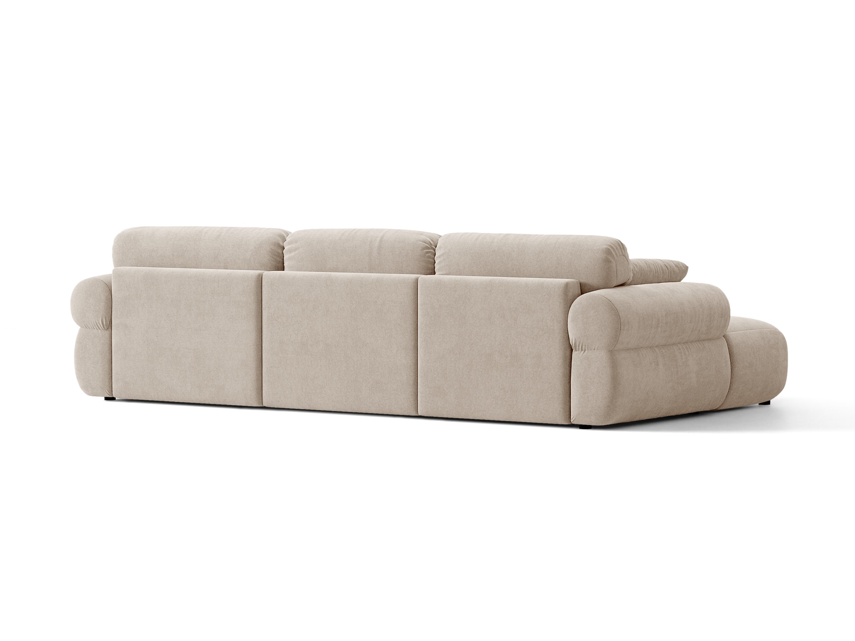 Micadoni Ophelia Ecksofa 6-Sitzer Strukturierter Stoff Liberty Beige Links