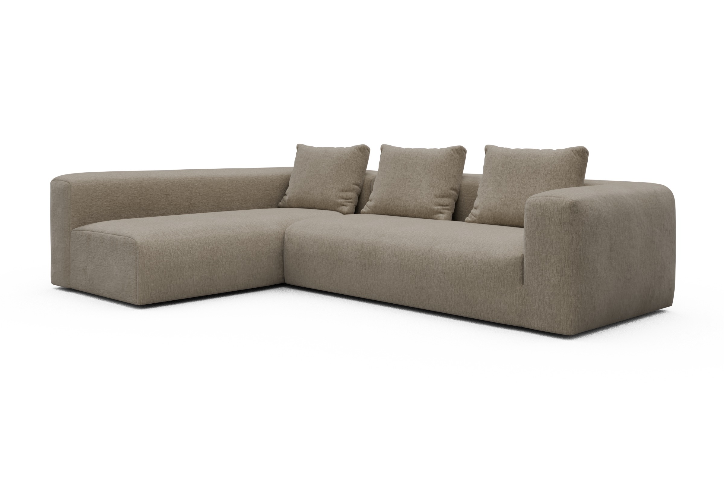 Ecksofa Fred 2x 2,5-Sitzer links offen Smooth-Belge