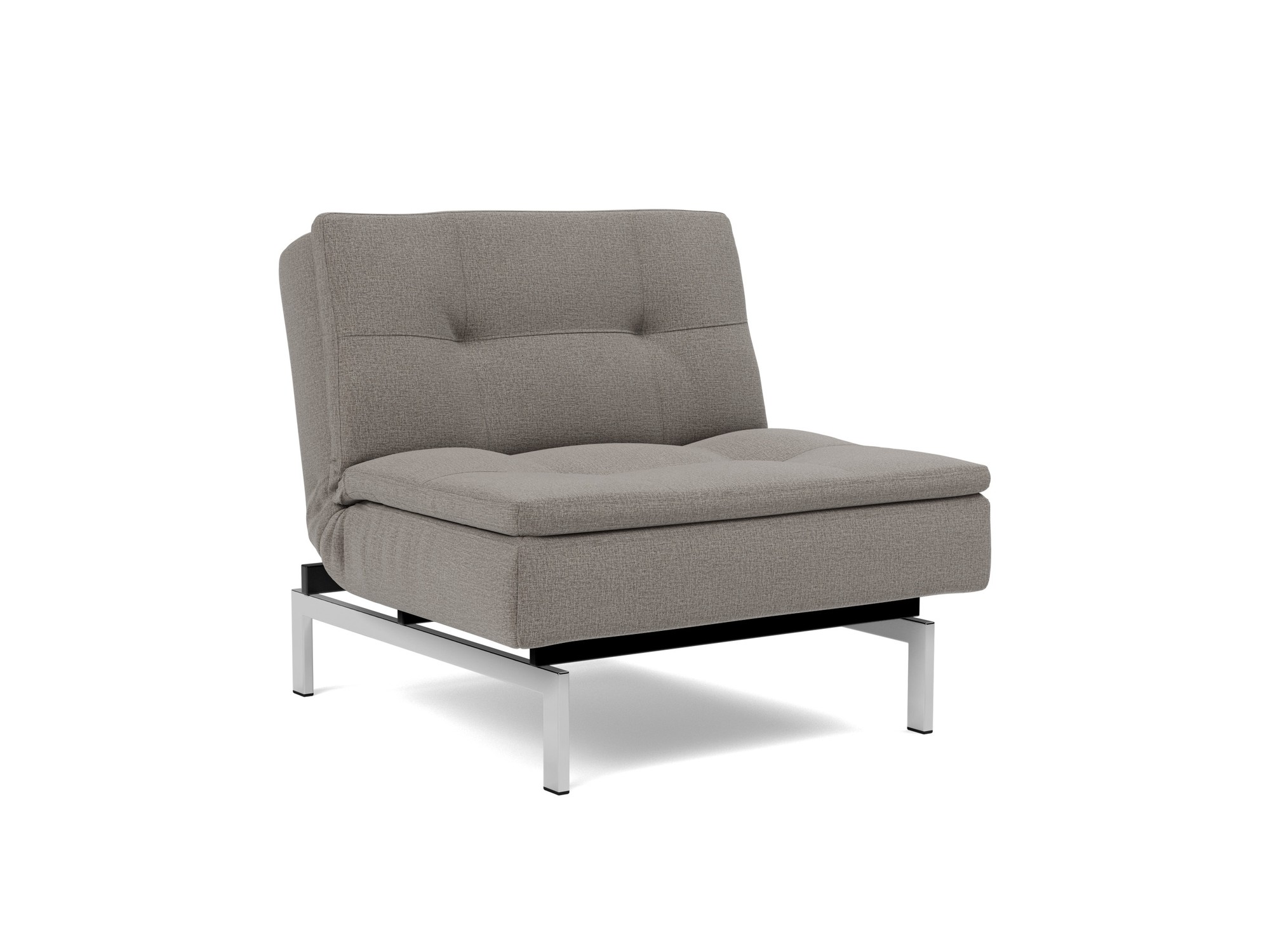 Sessel Dublexo Flachgewebe Mixed Dance 521-Grey Beine Chrom