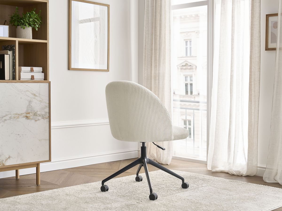 Bobochic Lalie Bürostuhl Cordsamt Beige