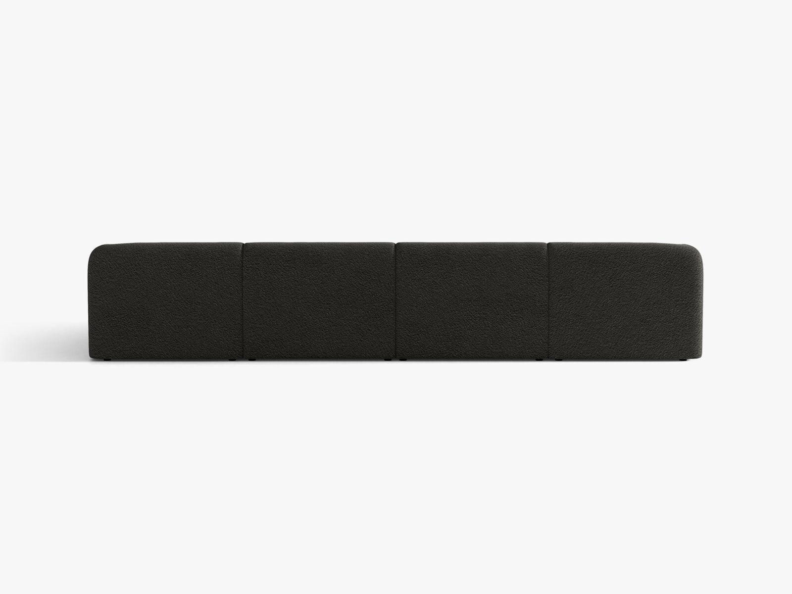 Micadoni Panorama-Sofa Miley 5-Sitzer Boucle Baloo Braun