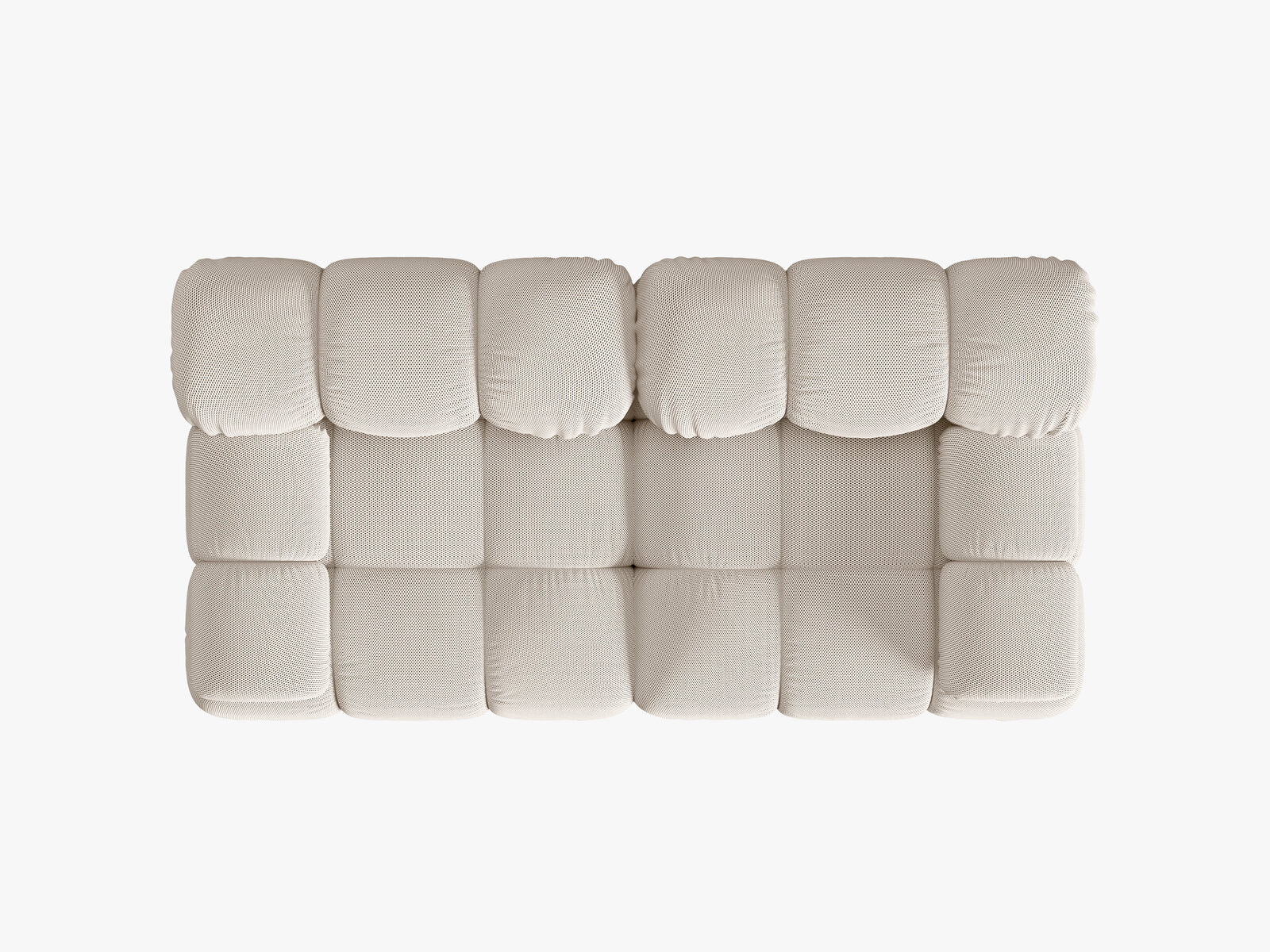 Micadoni Modulares Sofa Bellis 2-Sitzer 3D-Stoff Sonic Helles Beige