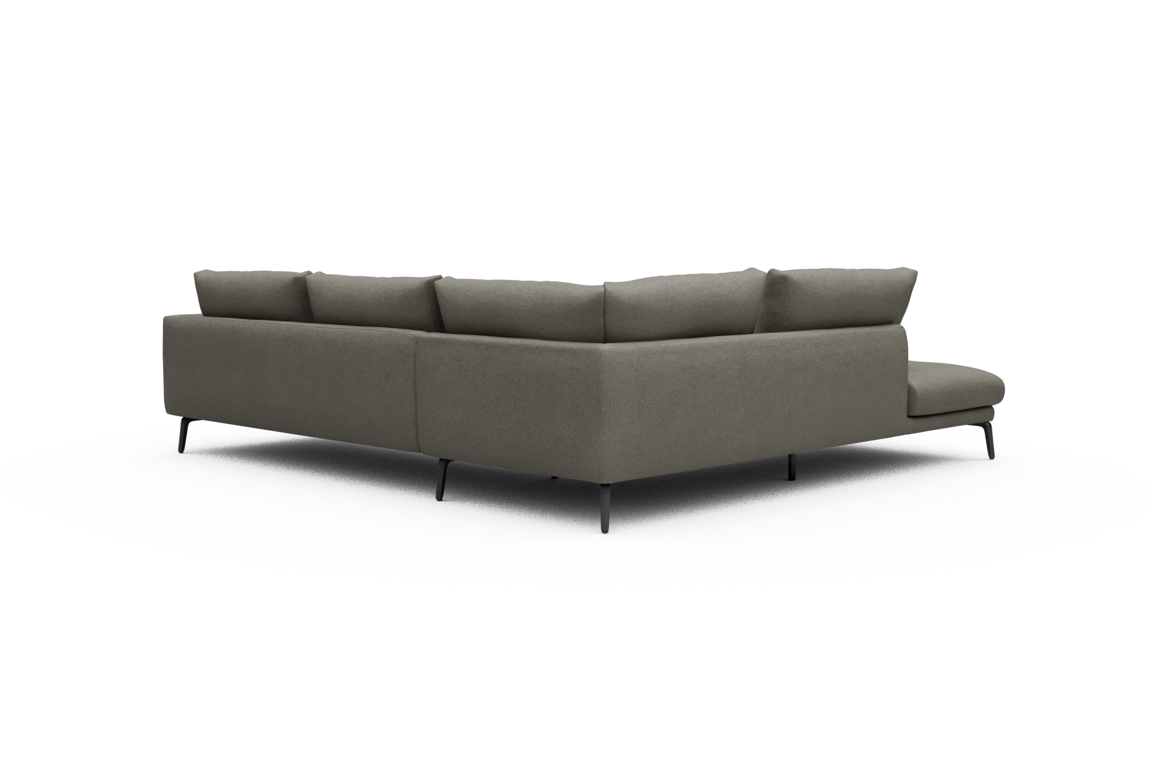Ecksofa Karl Relax-Ecke links mit 2,5-Sitzer Denari-Warm-Grey