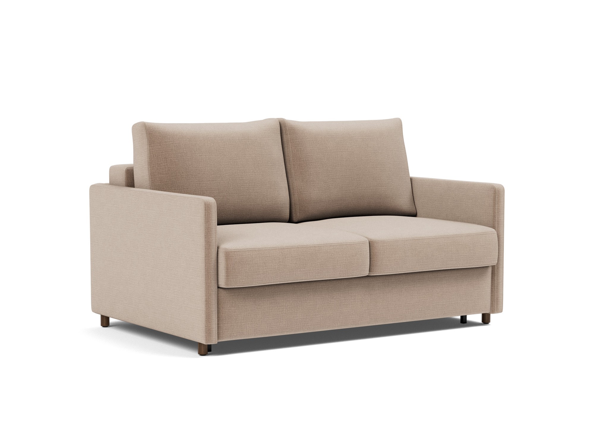 Schlafsofa Neah mit Slim-Armlehnen 140 Chenille Esina 417-Mocha