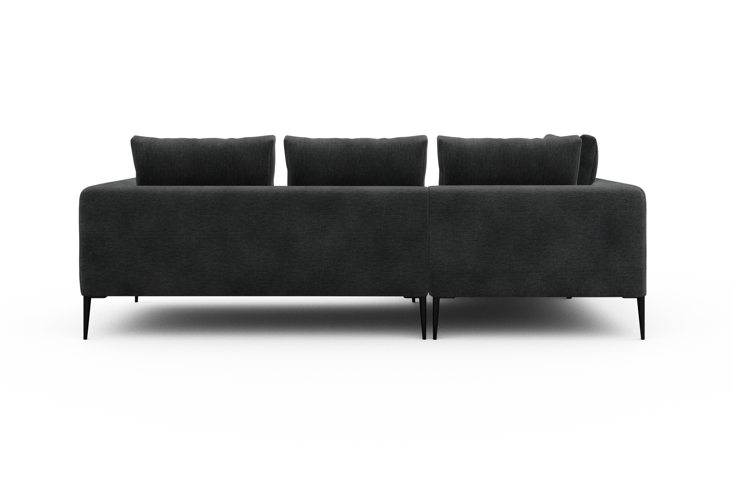 Ecksofa Paul Relax-Ecke links mit 2-Sitzer Smooth-Deep-Warm-Grey