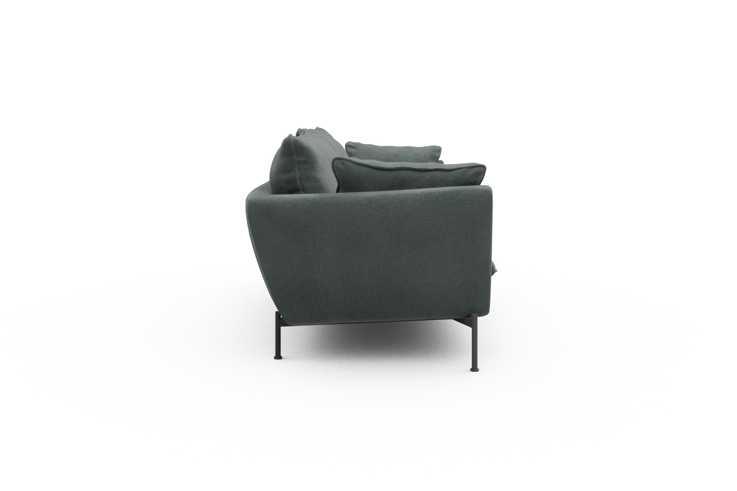 Sofa Anton PREMIUM 3-Sitzer Smooth-Silver-Grey