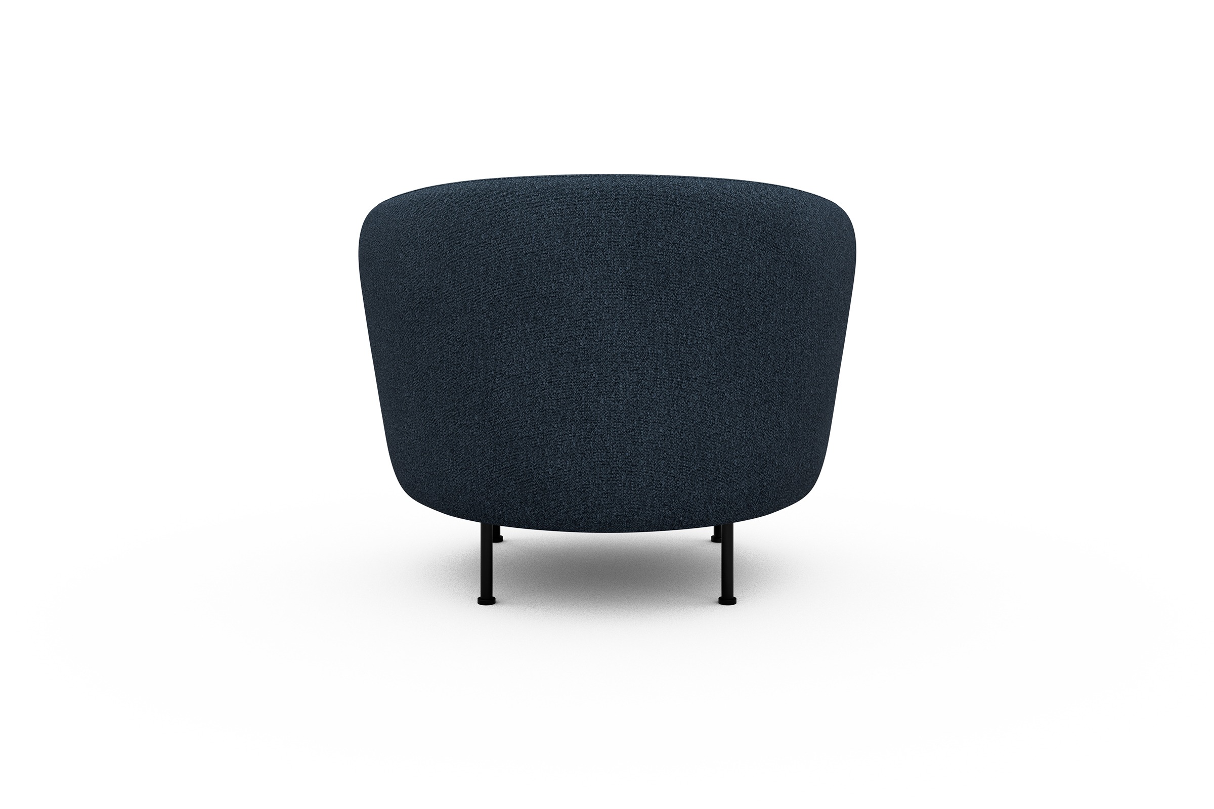 Sessel Ronda Metallbeine Schwarz Boucle-Blue