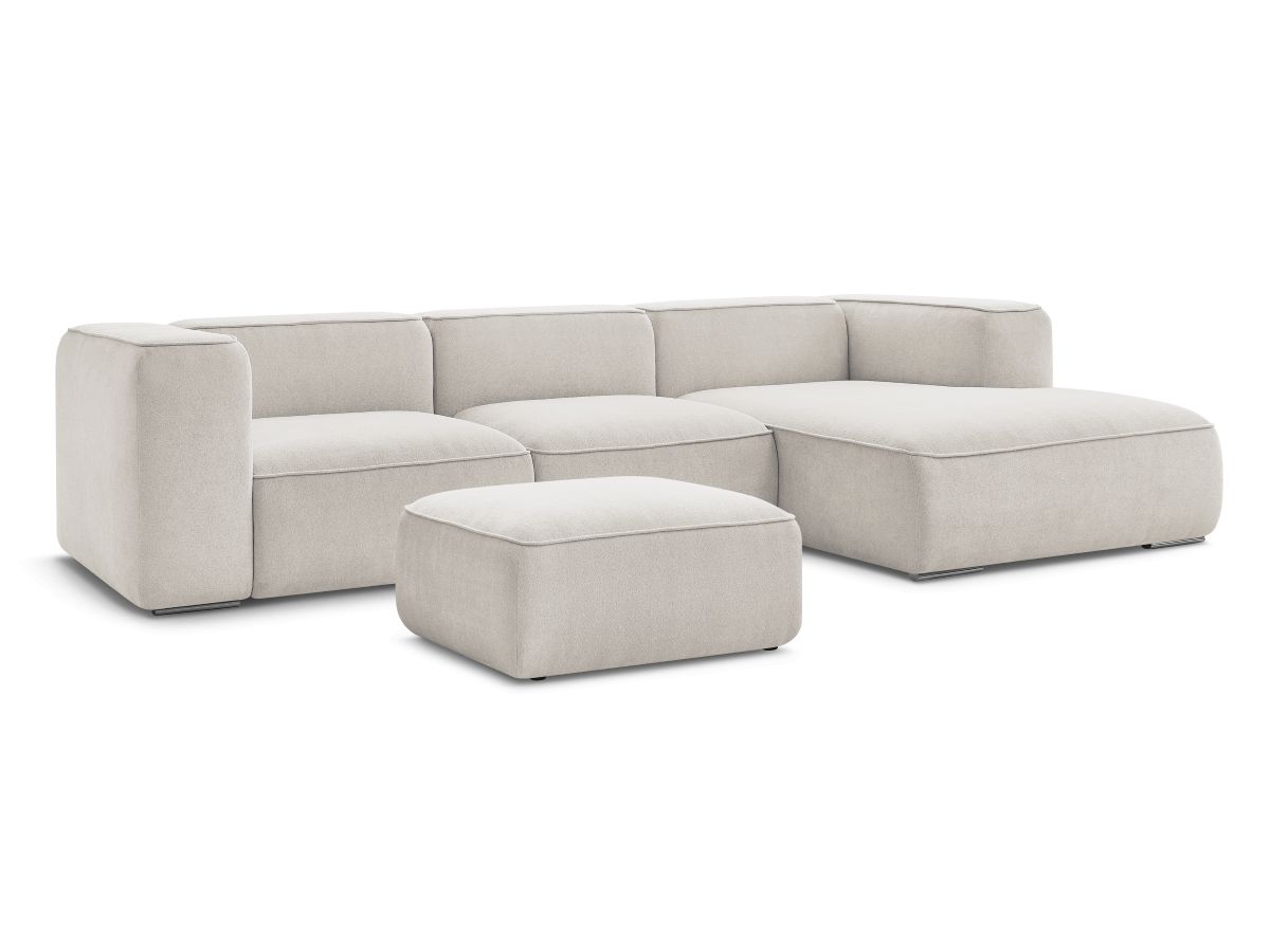 Bobochic Zephyr Ecksofa mit Pouf 349 × 165 cm