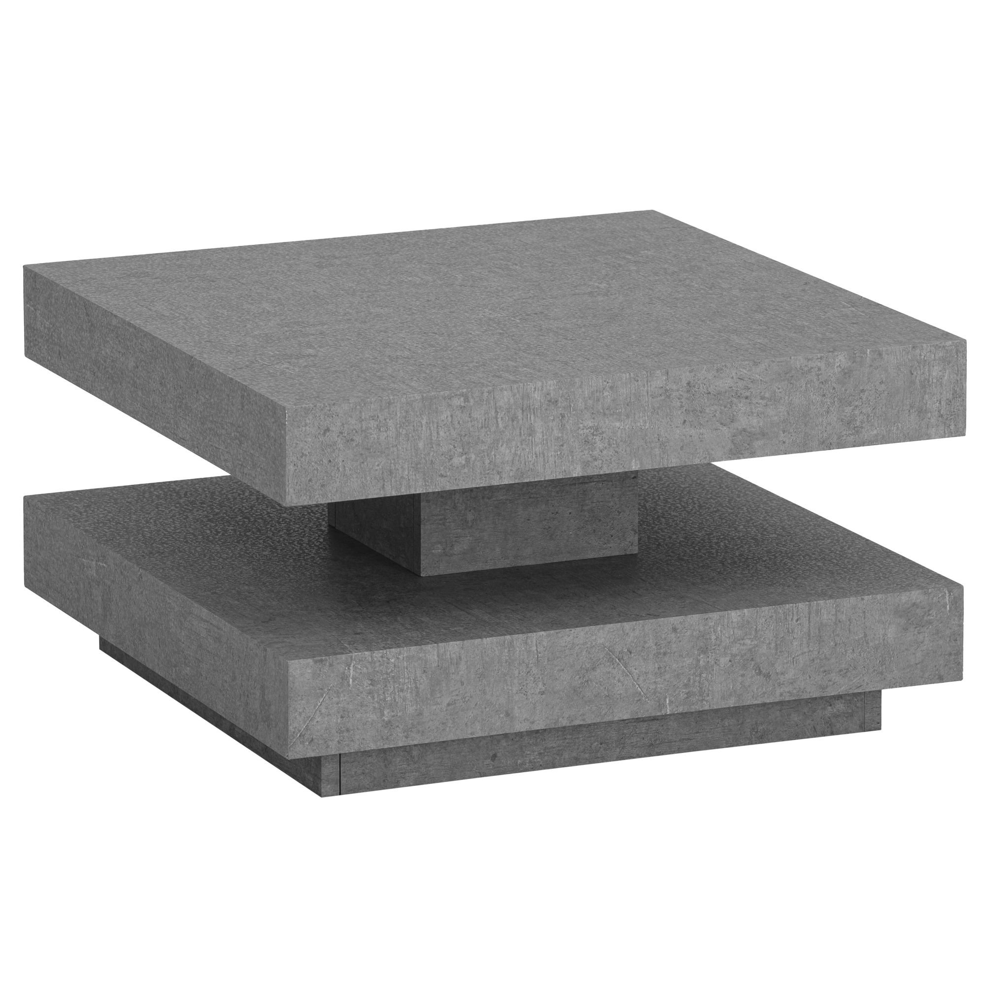 Couchtisch Fluberg Grau Betonoptik 60 × 60 × 34 cm