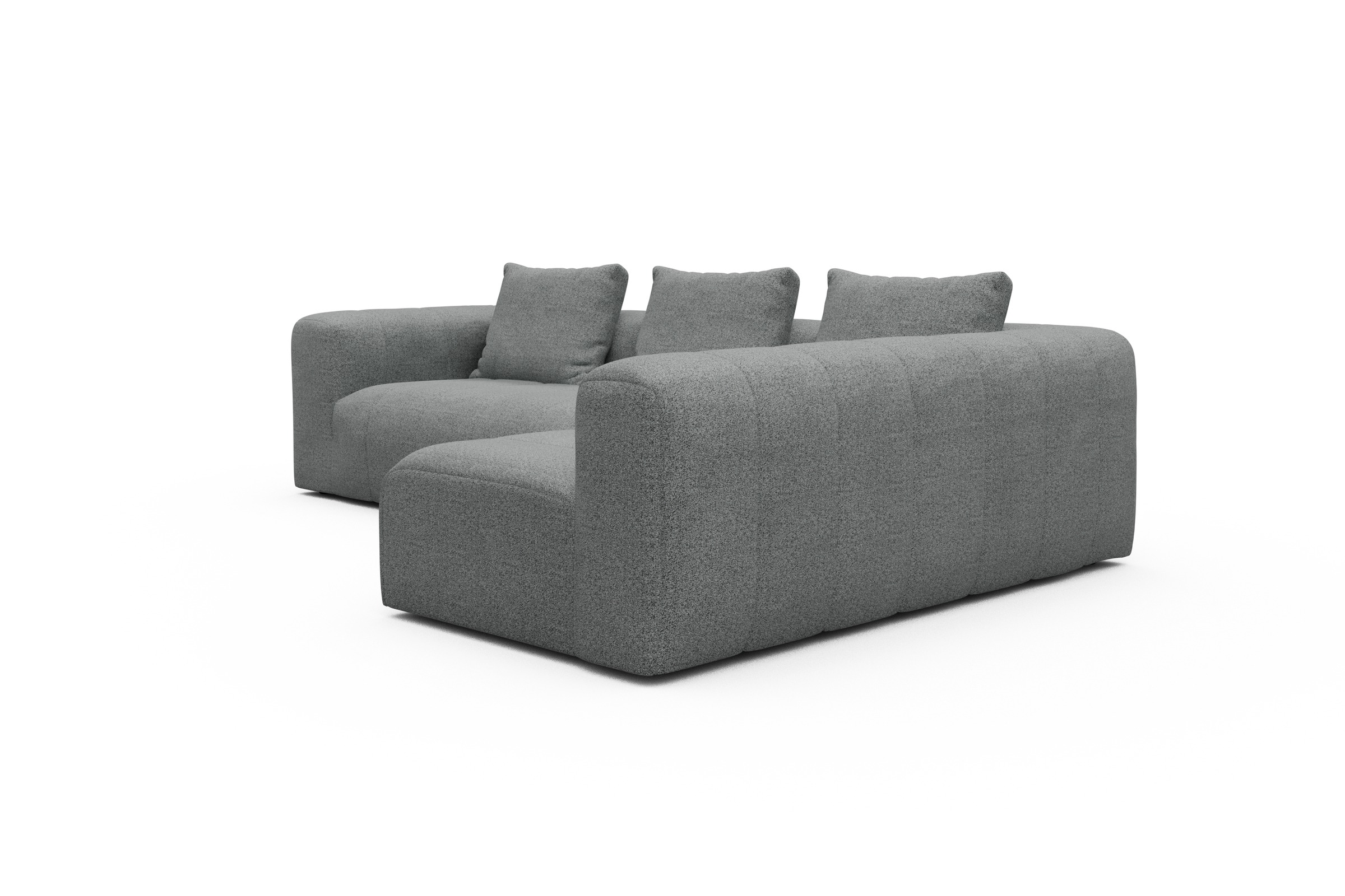 Ecksofa Hugo 2x 2,5-Sitzer Armlehne links Aivi-Gravet-Grey