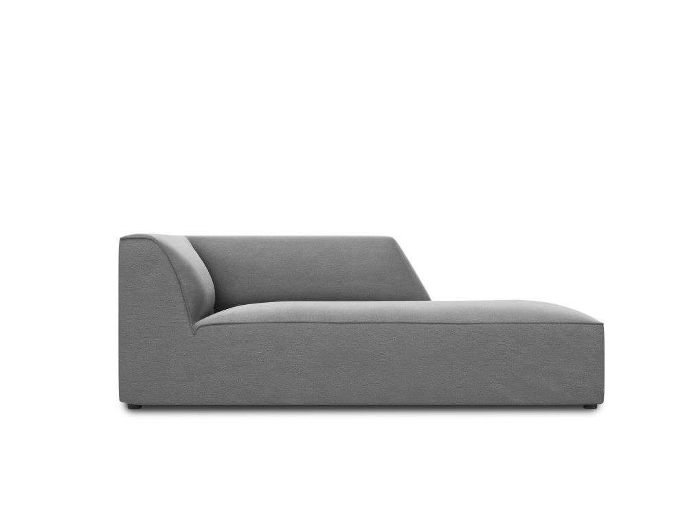 Cosmopolitan Design Chaiselongue Siena Samt Salvador Grau Rechts