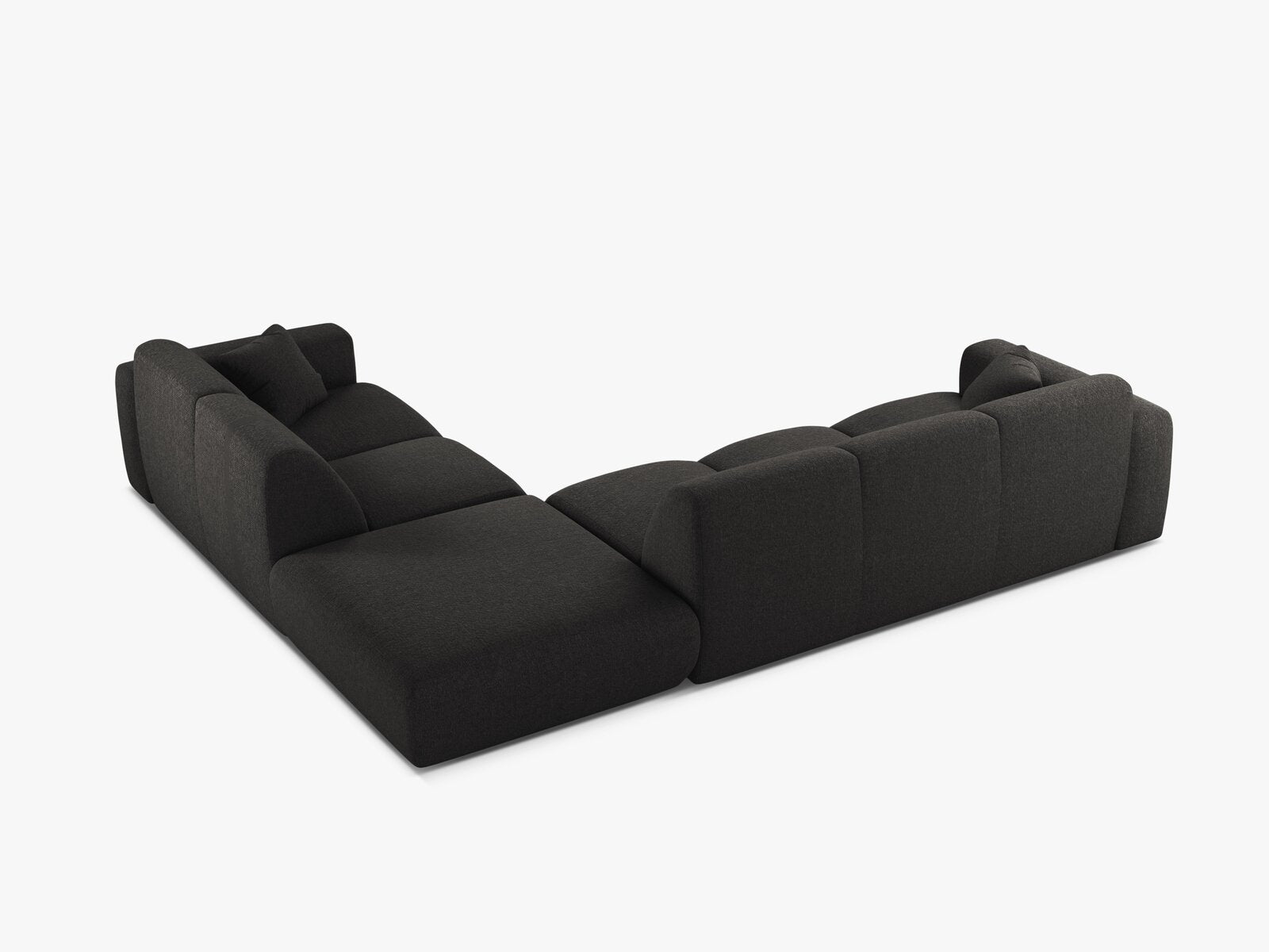 Micadoni Ecksofa Molino 6-Sitzer Rechts Chenille Eden Anthrazit
