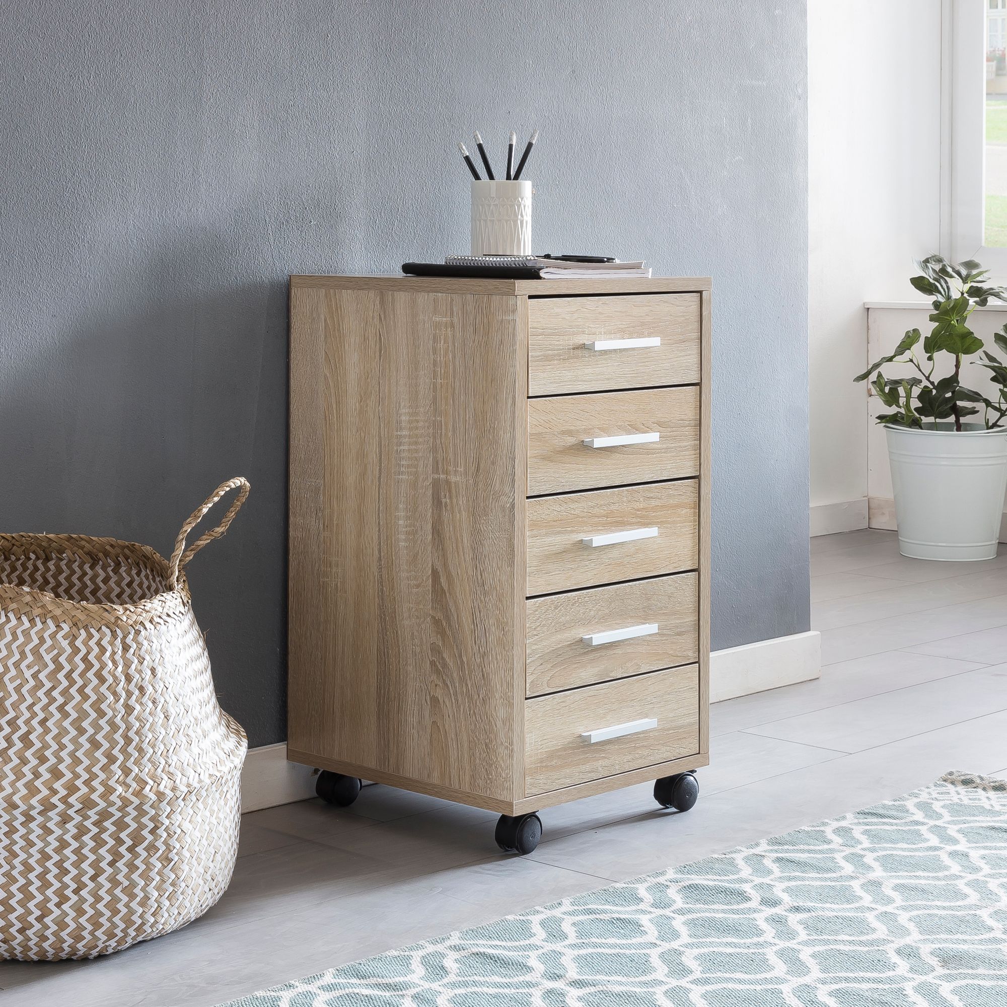 Rollcontainer Espevik Braun 33 × 38 × 63 cm