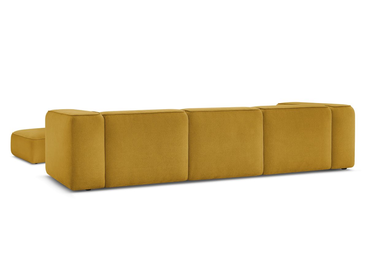 Bobochic Zephyr Sofa 4-Sitzer mit Pouf Strukturstoff Gelb