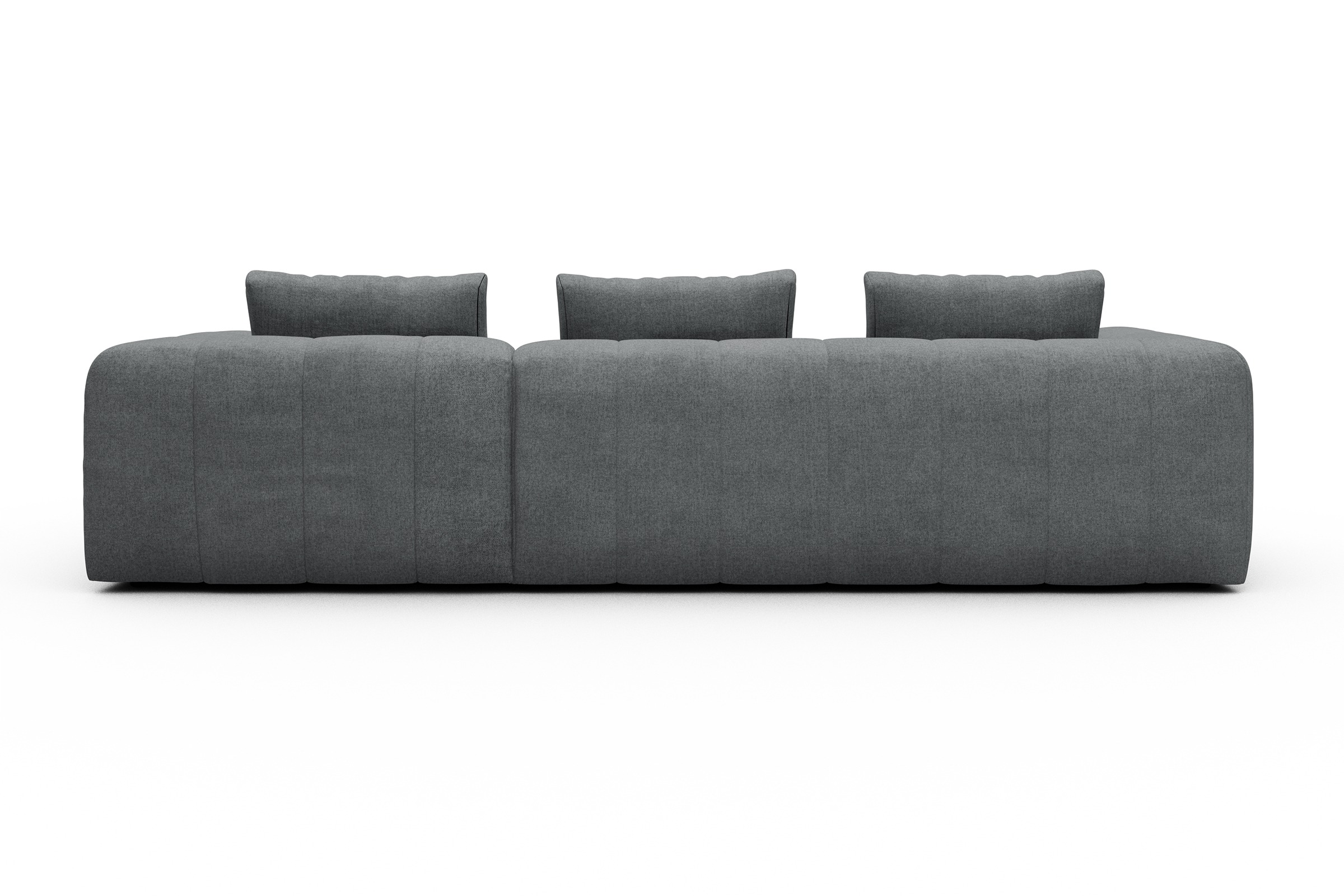 Ecksofa Hugo 2,5-Sitzer Armlehne links mit Chaiselongue Casone-Gravel-Grey