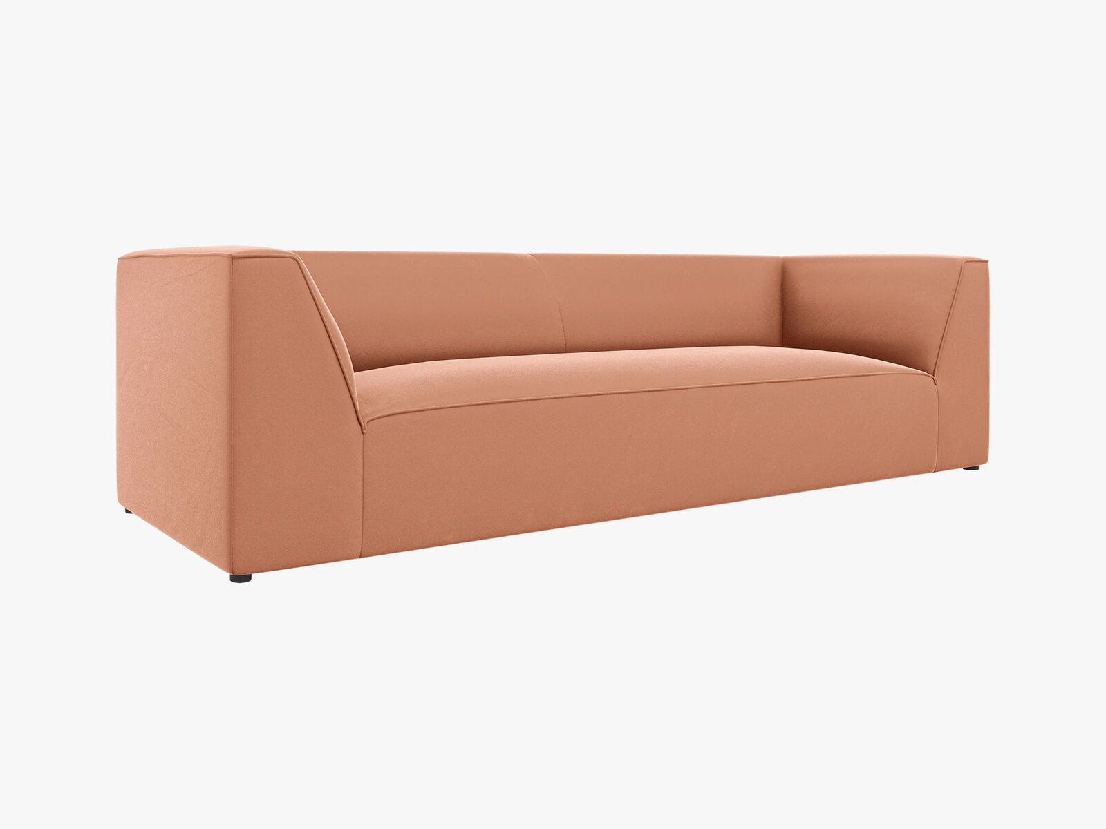 Micadoni Sofa Ruby 3-Sitzer Samt Salvador Rosa
