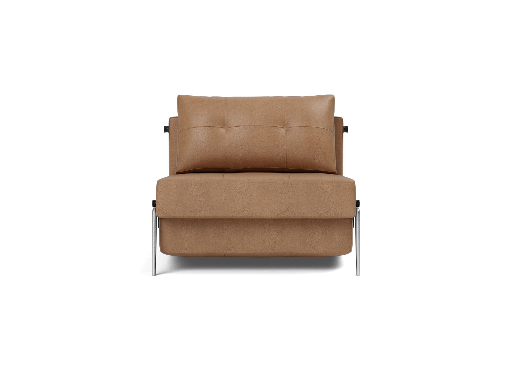 Schlafsessel Cubed 90 Lederoptik Faunal 551-Brown Beine Aluminium