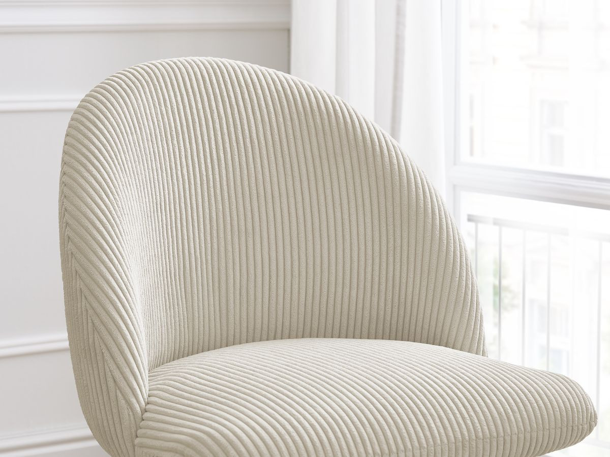Bobochic Lalie Esszimmerstuhl 4er-Set mit Sternfuß Cordsamt Beige