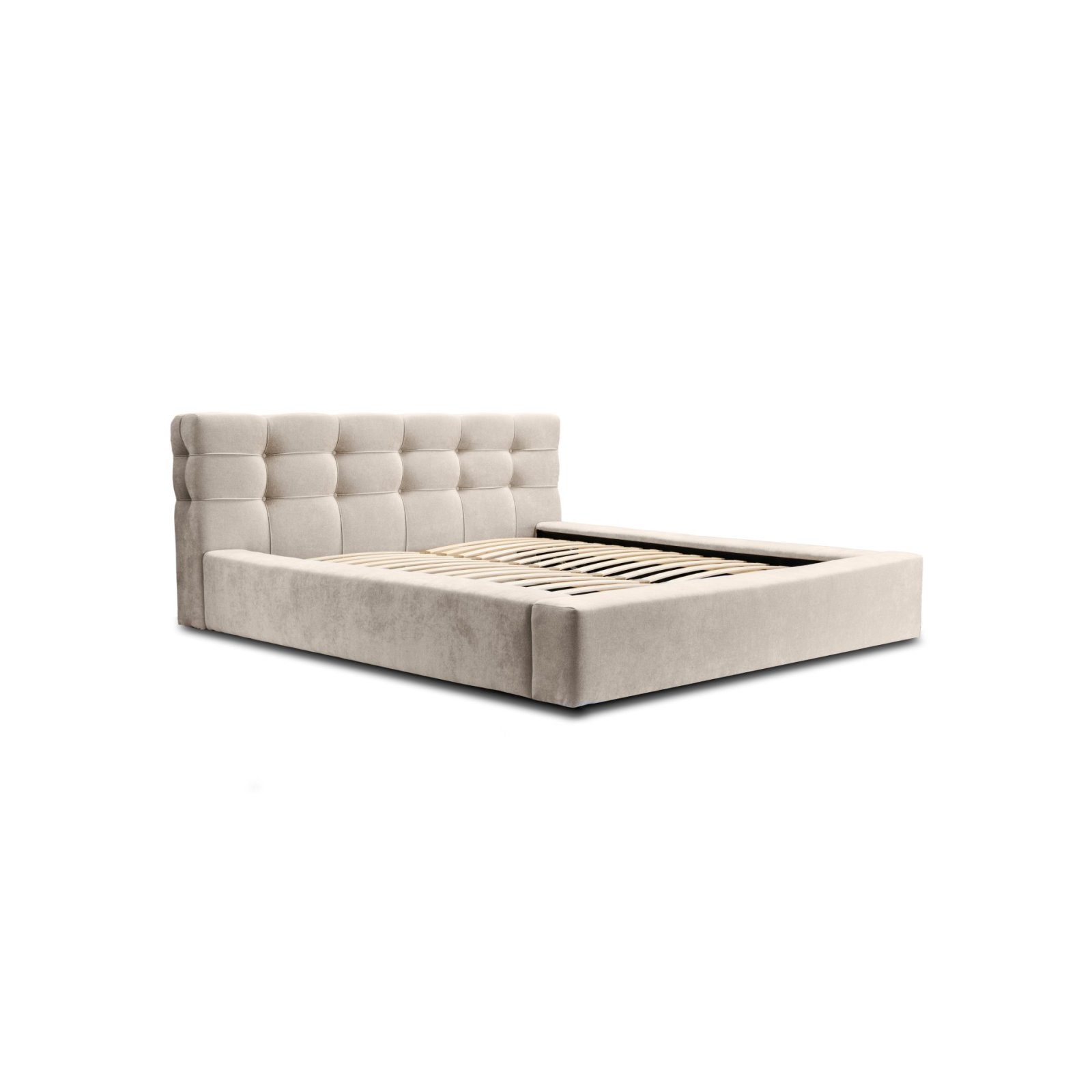 Polsterbett Pavo Chenille 140x200 mit Metallrahmen Ditra-New 20