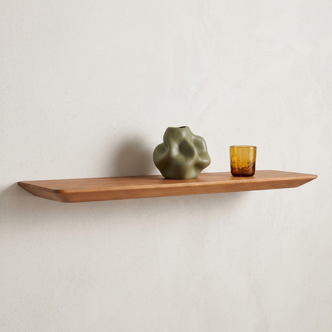Raw Materials Craftsman Teakholz-Wandregal 90cm