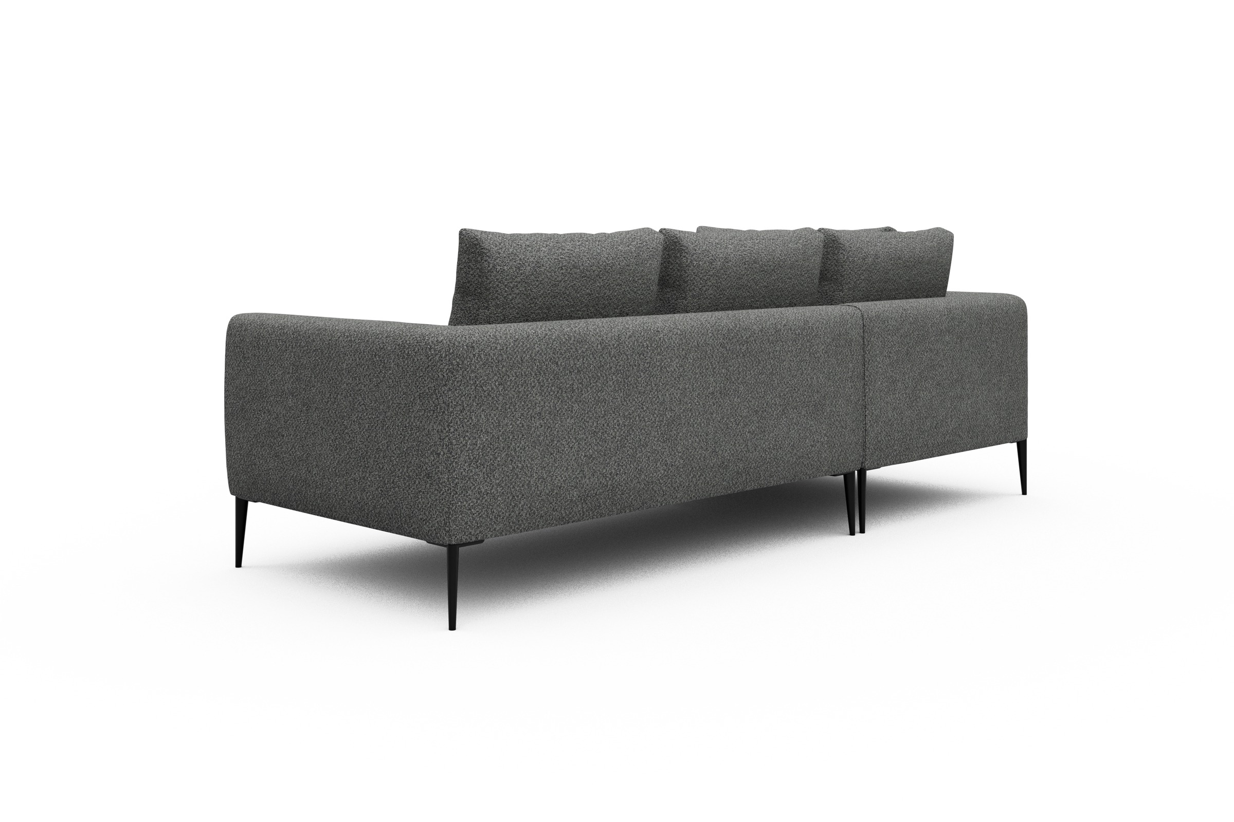 Ecksofa Paul Relax-Ecke links mit 2-Sitzer Vanora-Warm-Grey