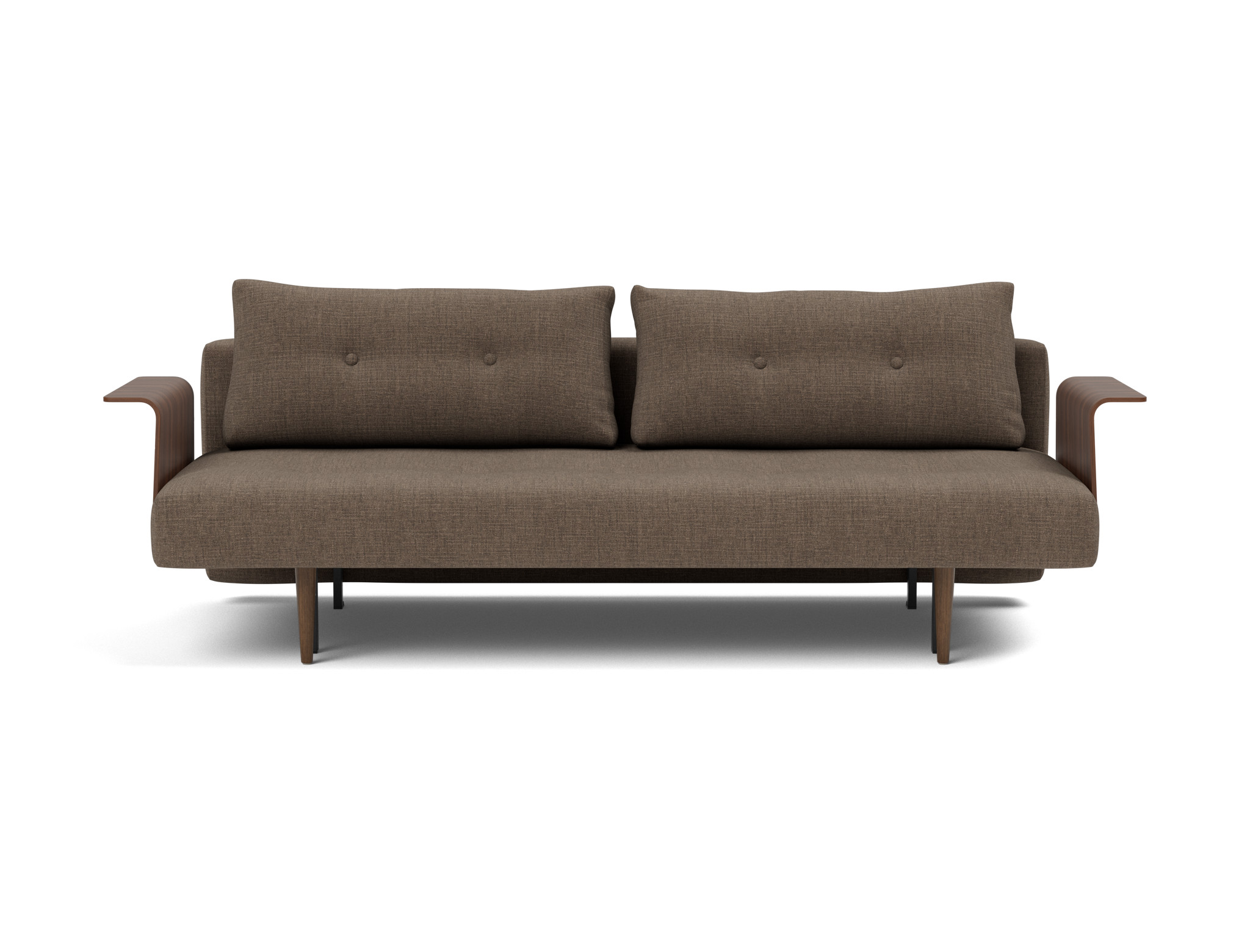 Schlafsofa Recast mit Armlehnen Chenille Esina 411-Cedar-Brown