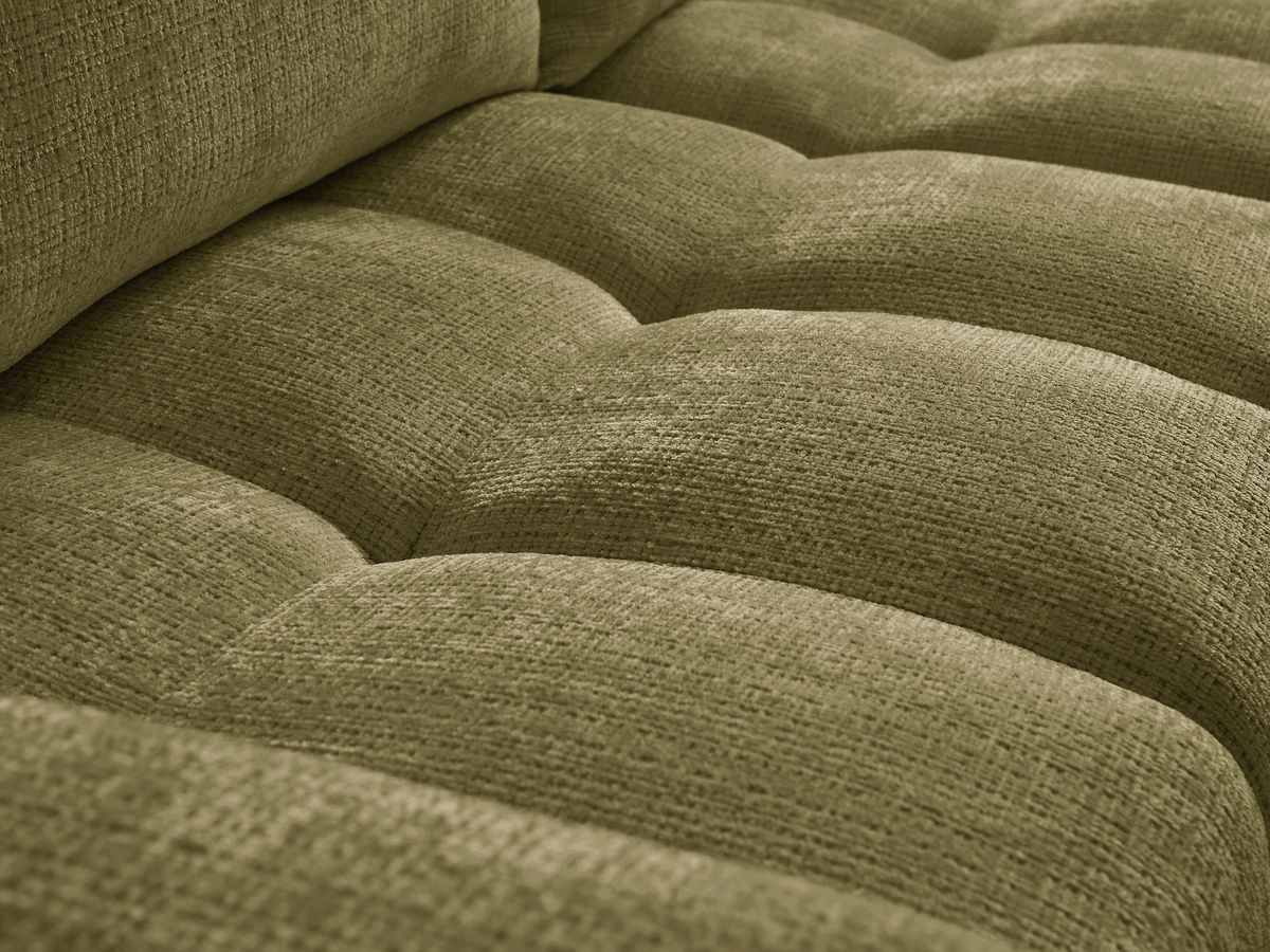 Bobochic Anakin Ecksofa, 2 Kissen Strukturstoff Grün
