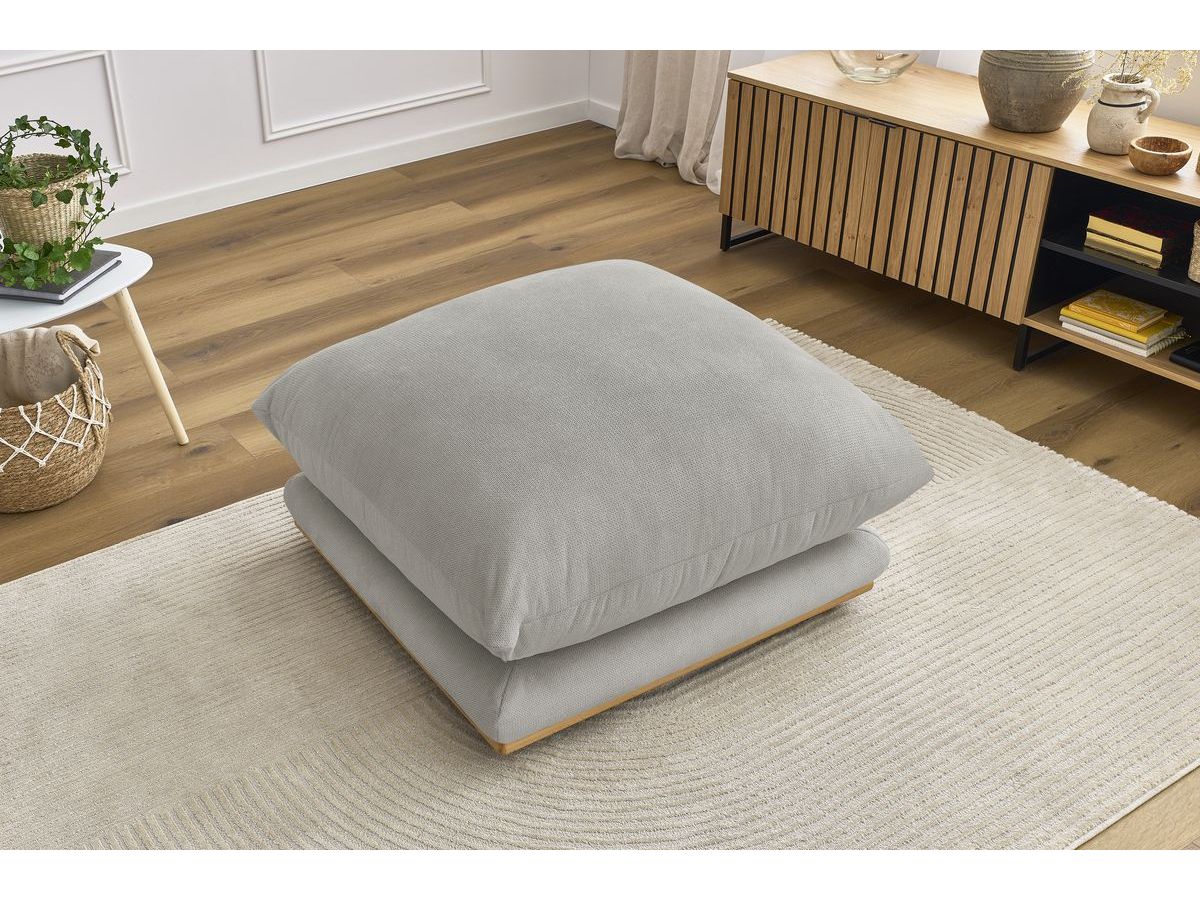 Bobochic Ernest Pouf Stoff Hellgrau