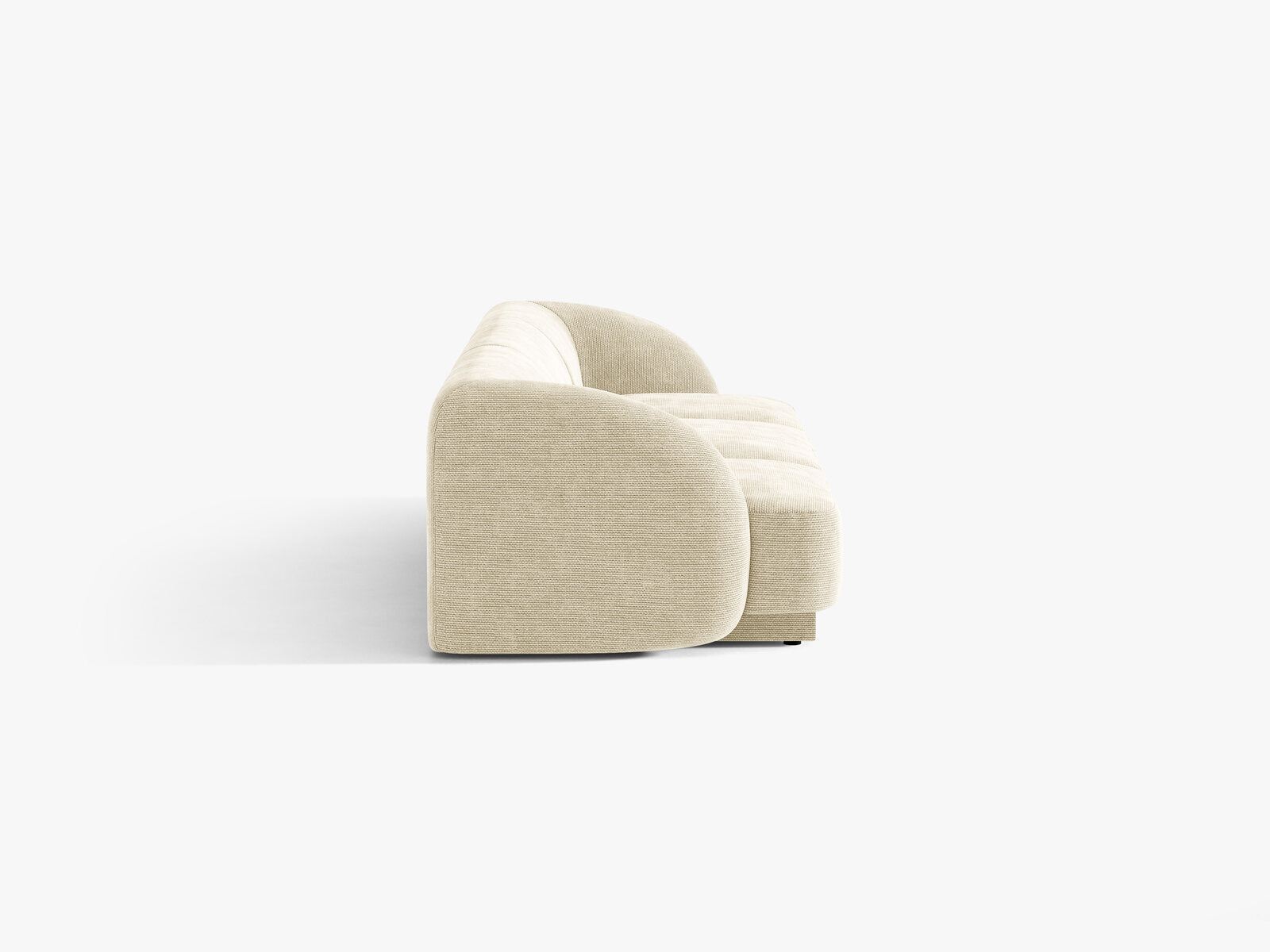 Micadoni Sofa Miley 3-Sitzer Chenille Haga Helles Beige