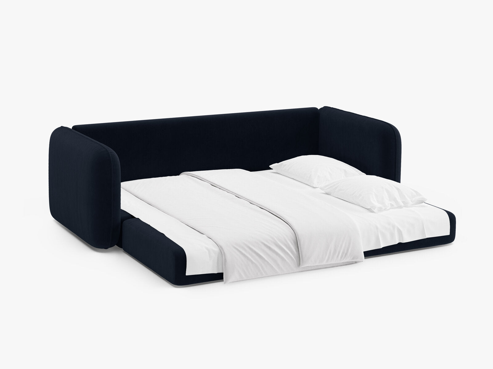Micadoni Sofa mit Schlaffunktion Dormi 3-Sitzer Samt Salvador Königsblau