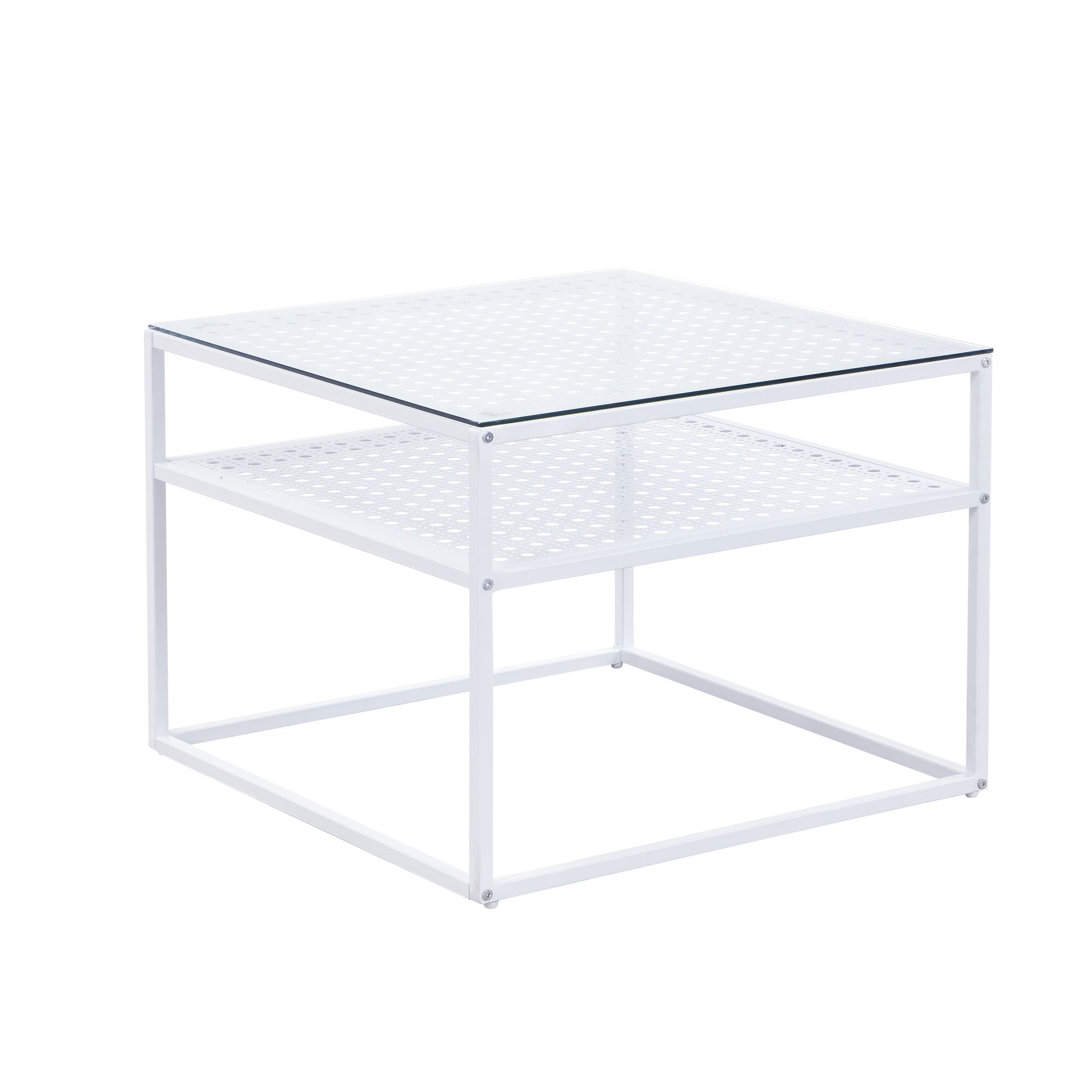 Couchtisch Jelling Glas Weiß 60 × 60 × 45 cm