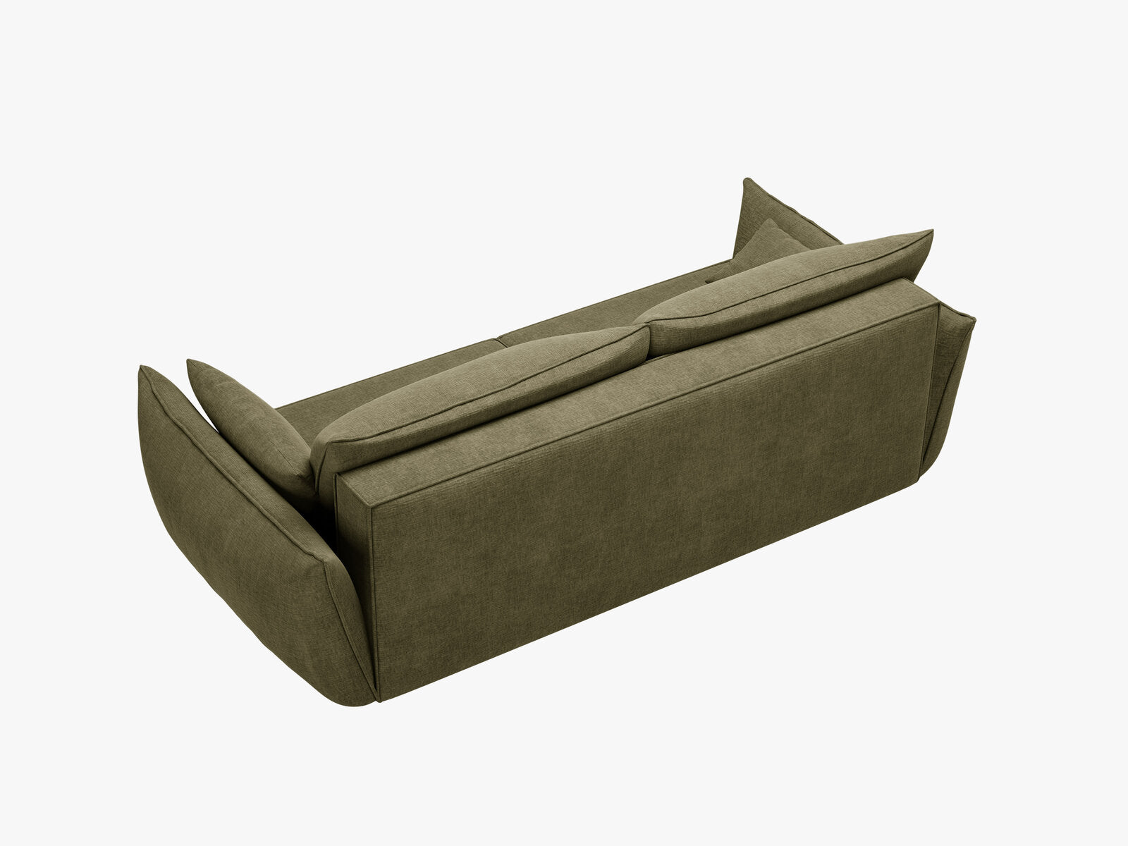 Micadoni Kaelle Schlafsofa 3-Sitzer mit Bettkasten Chenille Over The Horizon Grün